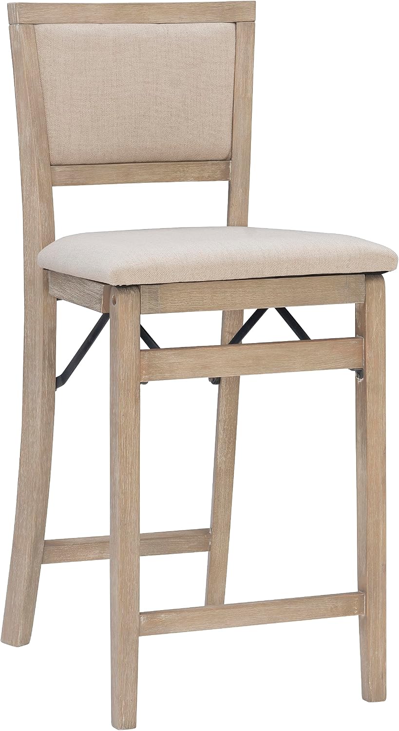 Linon Keira Pad Back Folding Bar Stool