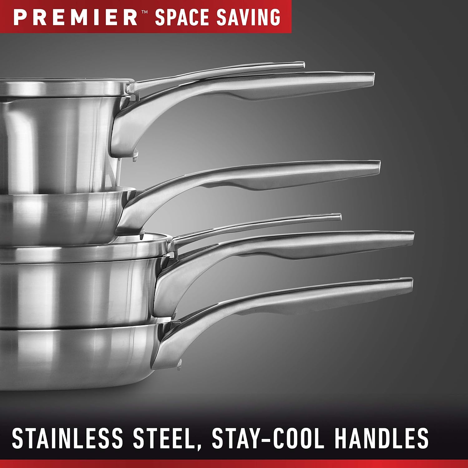 Calphalon Premier Space-Saving Stainless Steel Pots and Pans