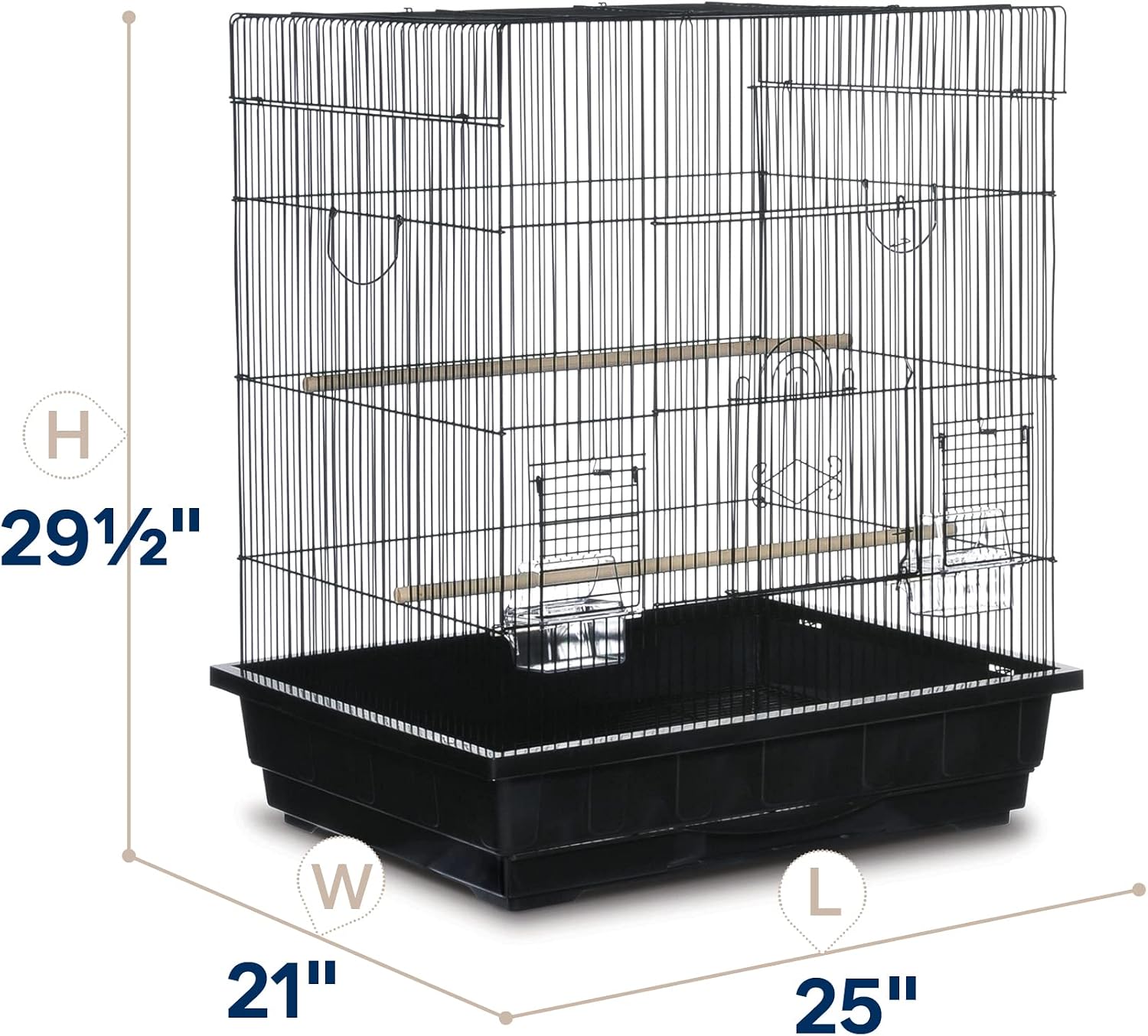 Prevue Pet Products Square Top Parakeet Cage, White