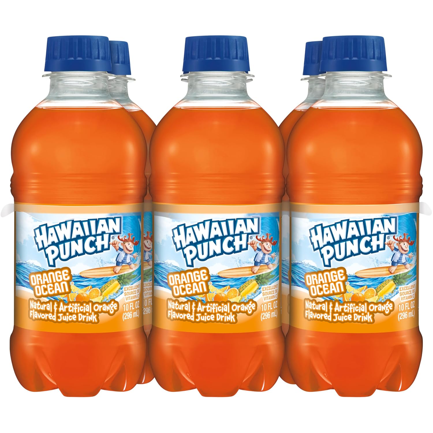 Hawaiian Punch Polar Blast Fruit Juice Drink, 10 Fl Oz Bottles, 24 Count (4 Packs Of 6), Ready-to-drink, On-the-go, Caffeine-free, Carbonation-free, Gluten-free, Excellent Source Of Vitamin C
