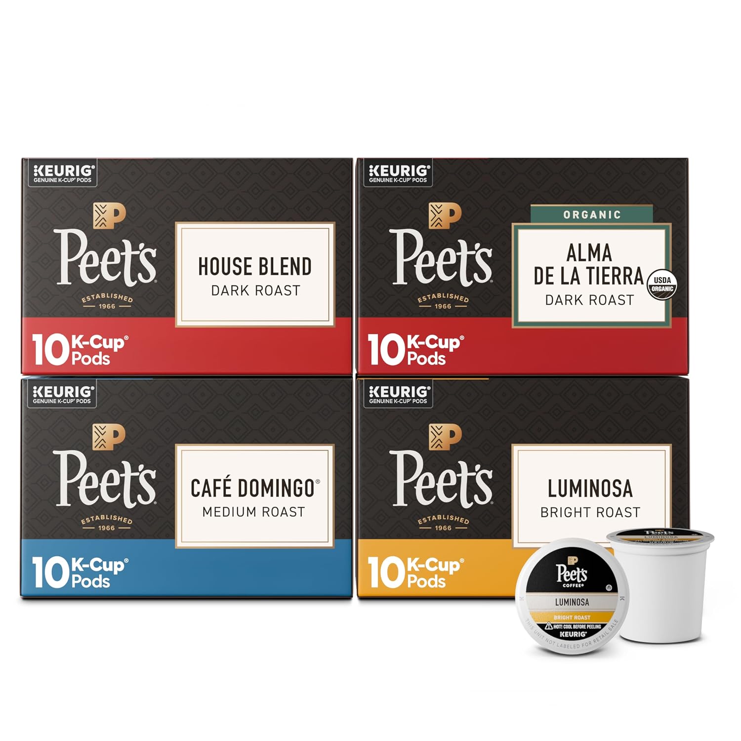 Peet's Coffee, Dark Roast Keurig K-Cup Pods, 100% Arabica Coffee - Major Dickason's Blend 32 Count (1 Box of 32 K-Cup Pods)