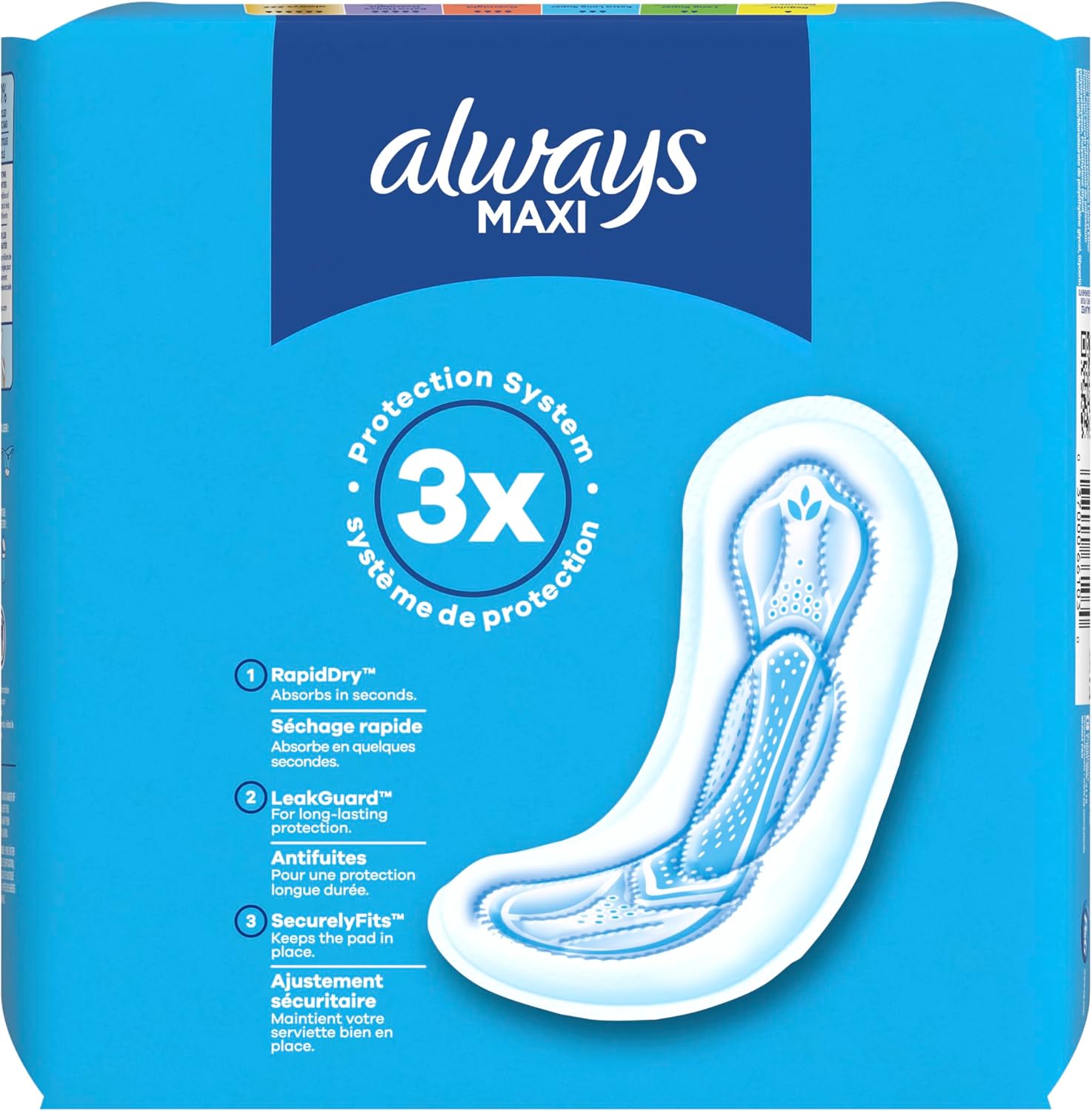 Always Maxi Feminine Pads Without Wings for Women, Size 1, Regular Absorbency, Unscented 48 Count
