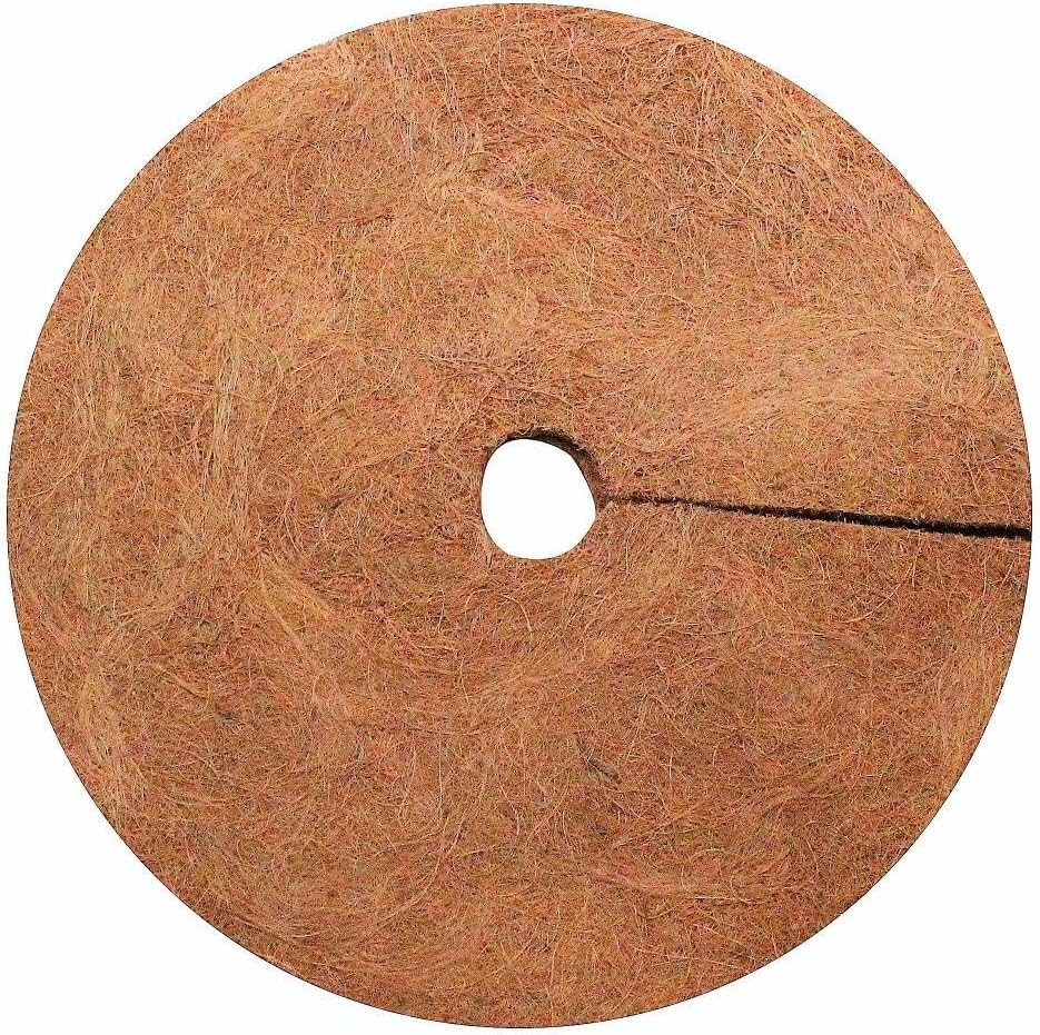 Envelor 20 pcs Coconut Fibers Mulch Ring 4 Inches Tree Protector Mat Coconut Mulch Cover Natural Coconut Fiber Weed Control Rings, Tree Ring Plant Cover for Indoor Outdoor Plants, Pot, Landscaping