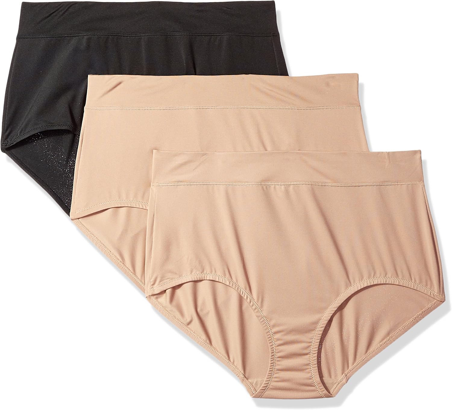 Warner's Women's Blissful Benefits No Muffin Top 3 Pack Brief Panty