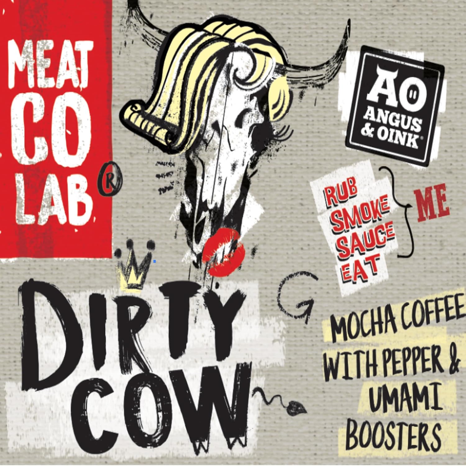 Angus & Oink | Dirty Cow Beef BBQ Rub | Bold Flavour for Brisket & Beef Ribs | Perfect for Low & Slow BBQ | Coffee-Infused Bark Maker | Gluten-Free | 220g