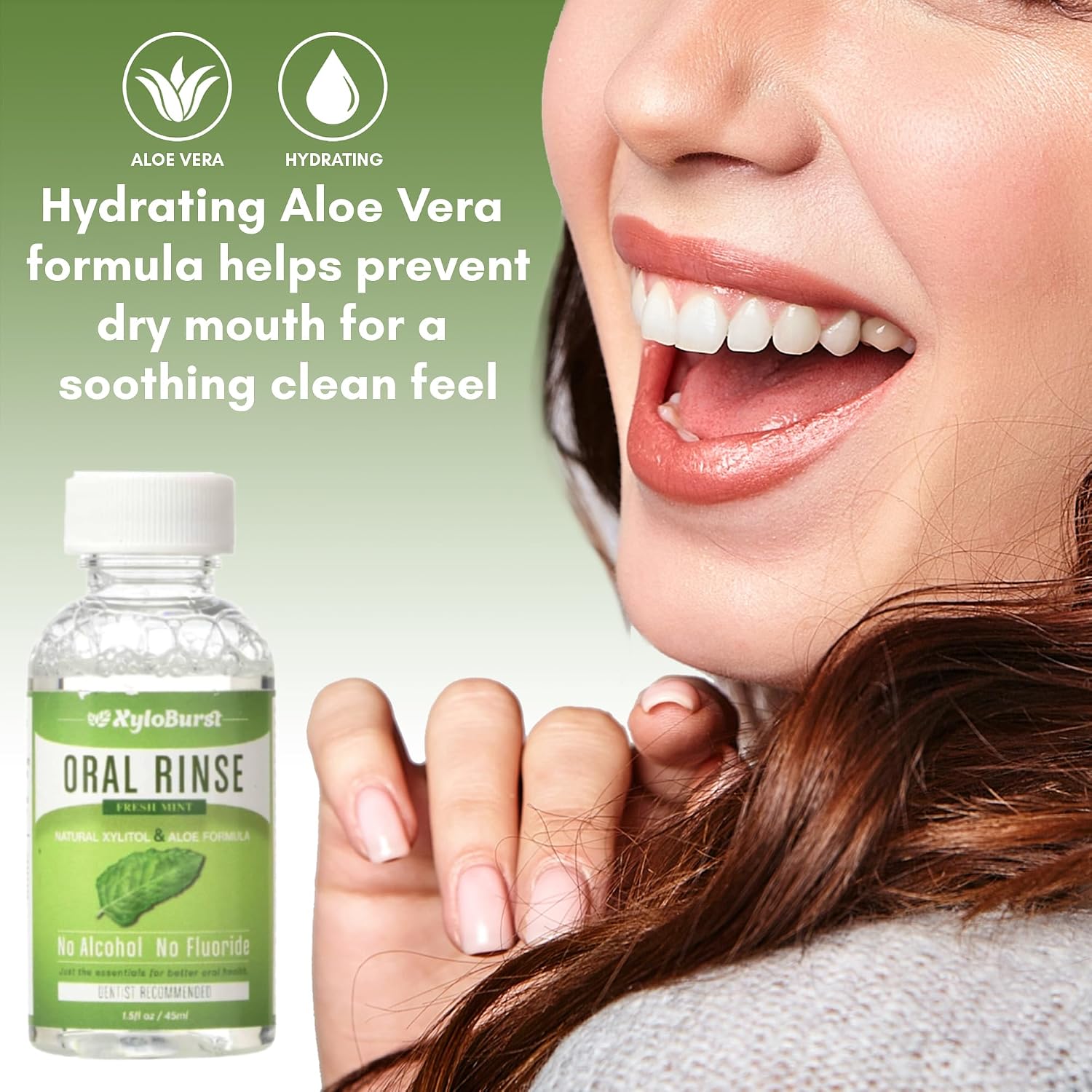 Xyloburst Oral Rinse Mouthwash - Natural Xylitol Mouthwash | Fluoride Free Mouth Wash | Alcohol Free Mouth Wash | Fresh Mint Mouth Rinse | SLS Free