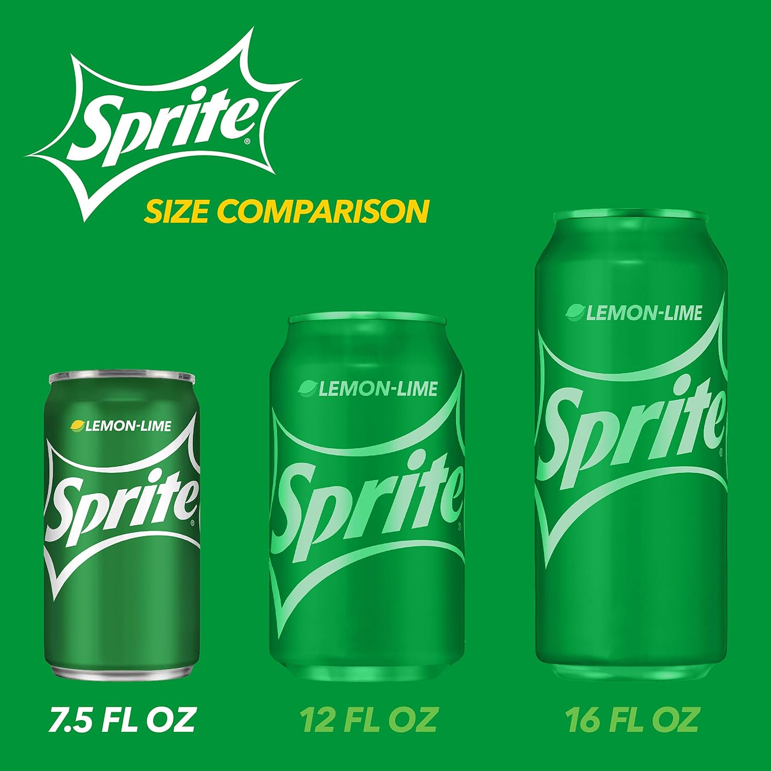 Sprite Lemon-Lime Caffeine-Free Soda Soft Drink Cans, 12 fl oz, 12 Pack | Fridge pack, naturally flavored soft drink, carbonated