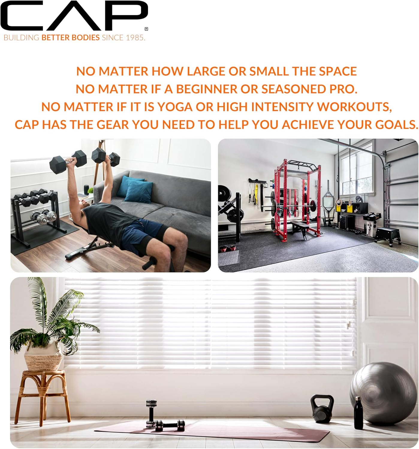 Cap Barbell 47-Inch Standard Threaded Solid Easy Curl Bar