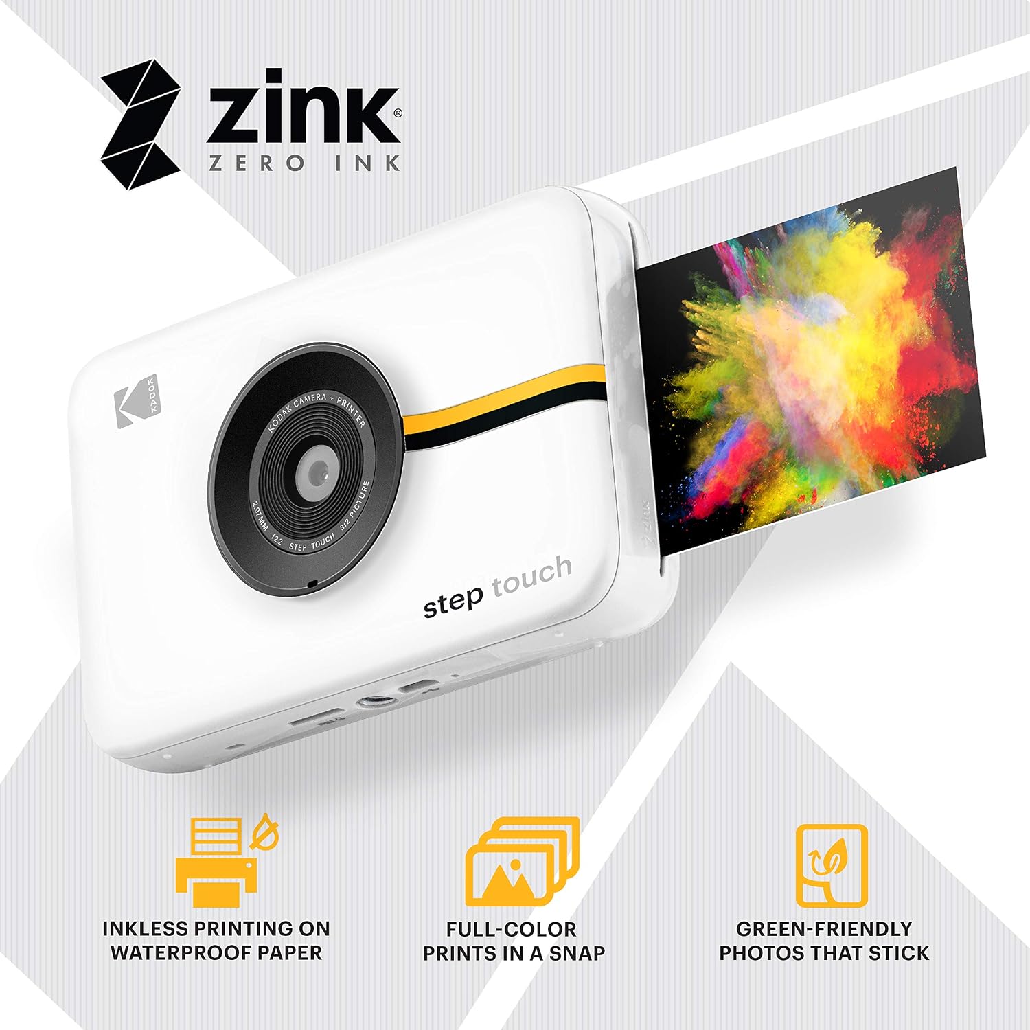 Kodak Step Touch | 13MP Digital Camera & Instant Printer with 3.5 LCD Touchscreen Display, 1080p HD Video - Editing Suite