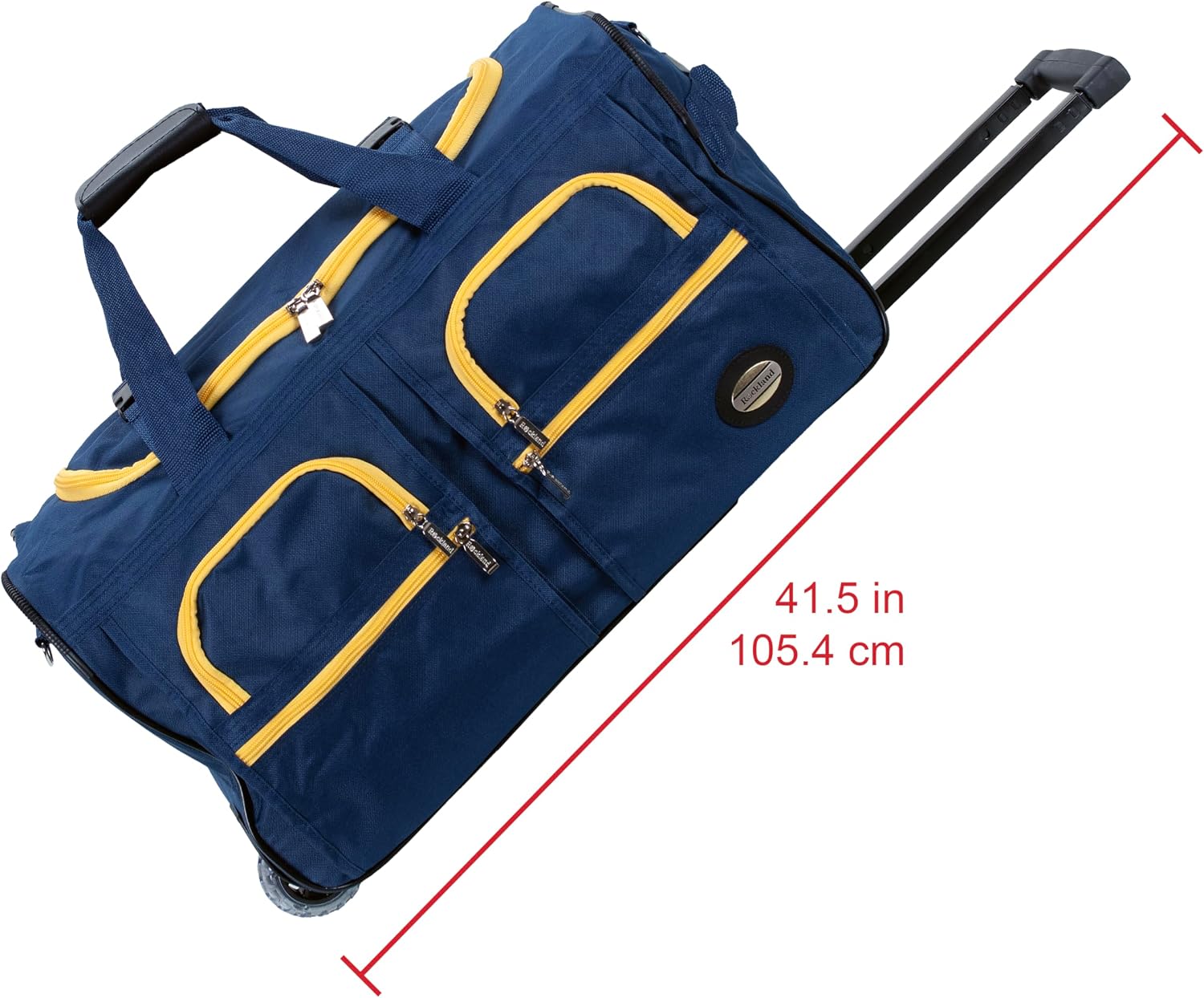 Rockland Rolling Duffel Bag, Black, 22"