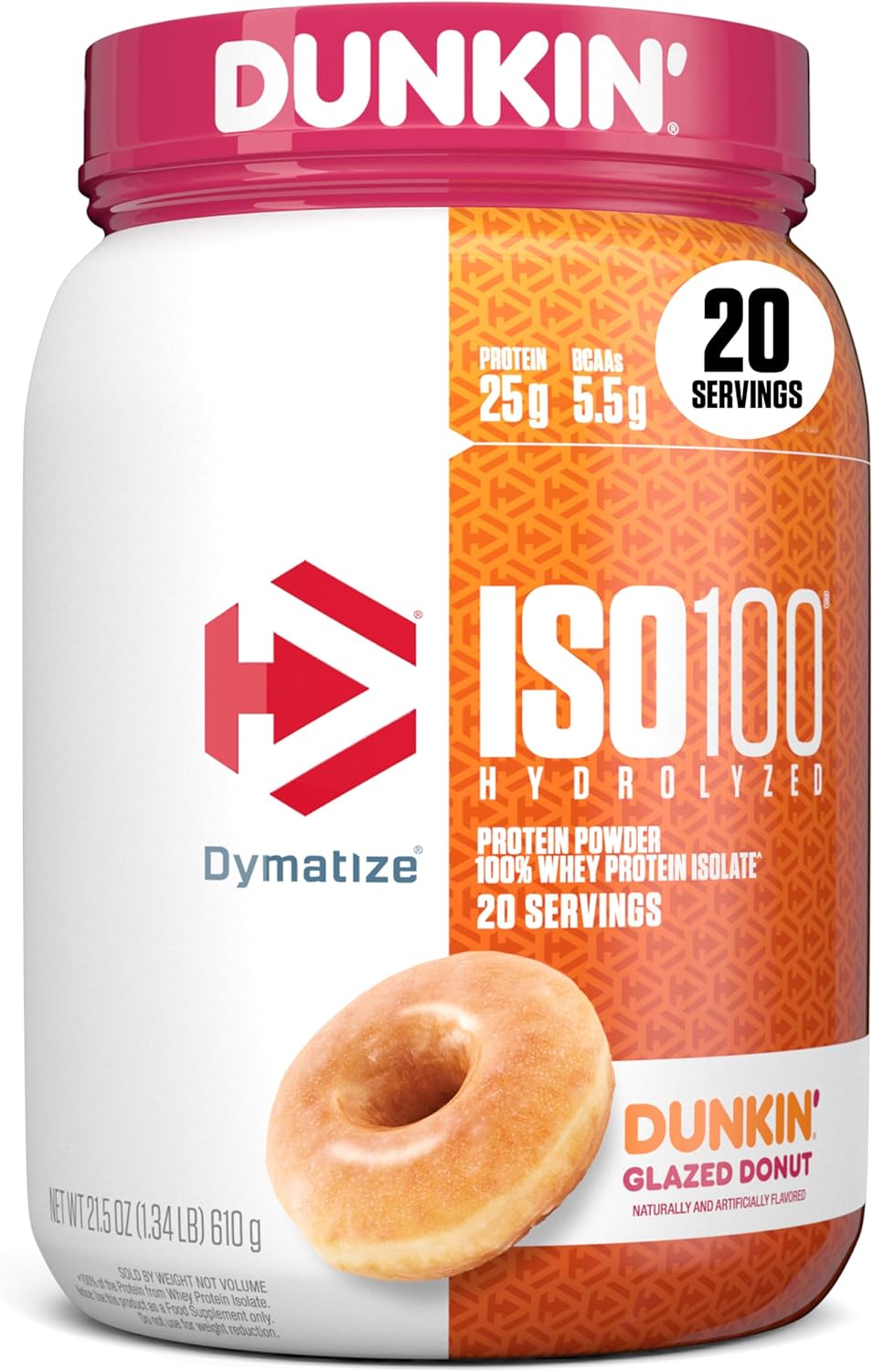 Dymatize ISO100 Protein Powder, 100% Whey Isolate, Gourmet Chocolate | 25g Protein, Hydrolyzed, Fast-Absorbing, Supports Muscle Health, 5.5g BCAAs, Gluten-Free, 76 Servings, 5 lb
