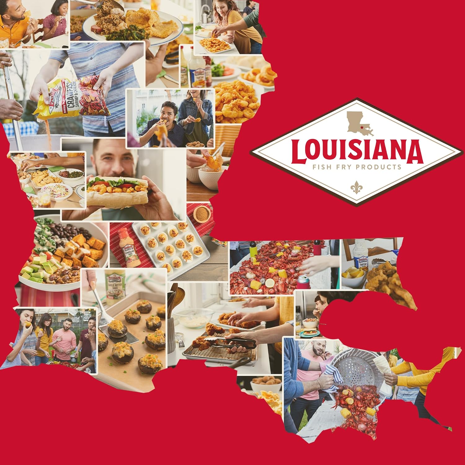 Louisiana Fish Fry Products Seasoned Fry Variety Mix - 2 of Each Flavor - Pack of 6 - Southern Flavor for Any Dish