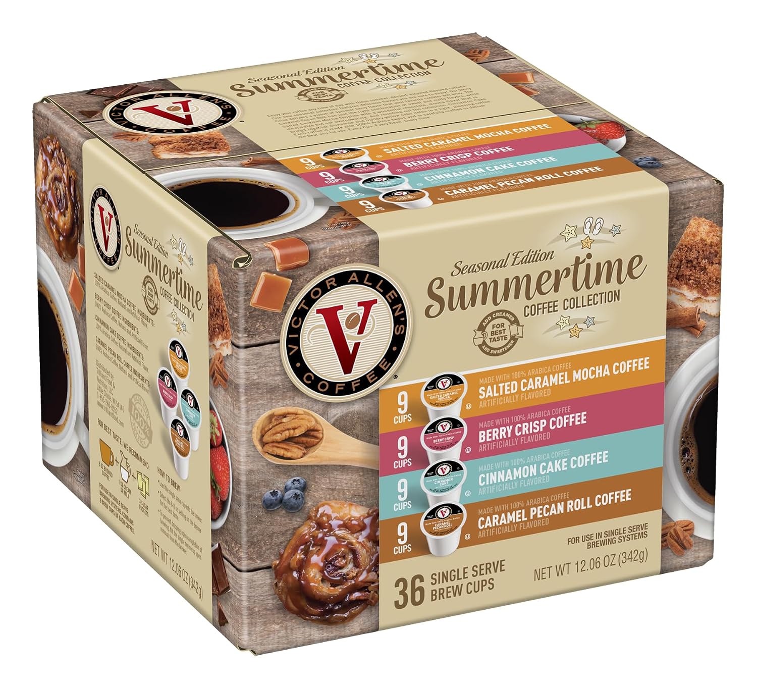 Flavored & Unflavored Coffee Variety Pack for K-Cup® Keurig 2.0® Brewers, 96 Count Victor Allen’s Coffee® Single Serve Coffee Pods
