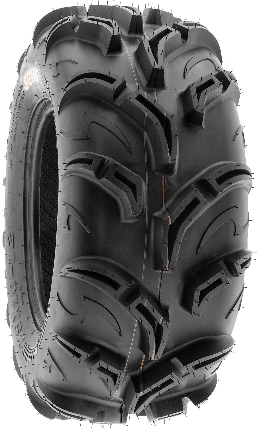 Set of 4 SunF Warrior AT Mud & Trail 25x8-12 Front & 25x10-12 Rear ATV UTV Off-Road Tires, 6 PR, Tubeless A048