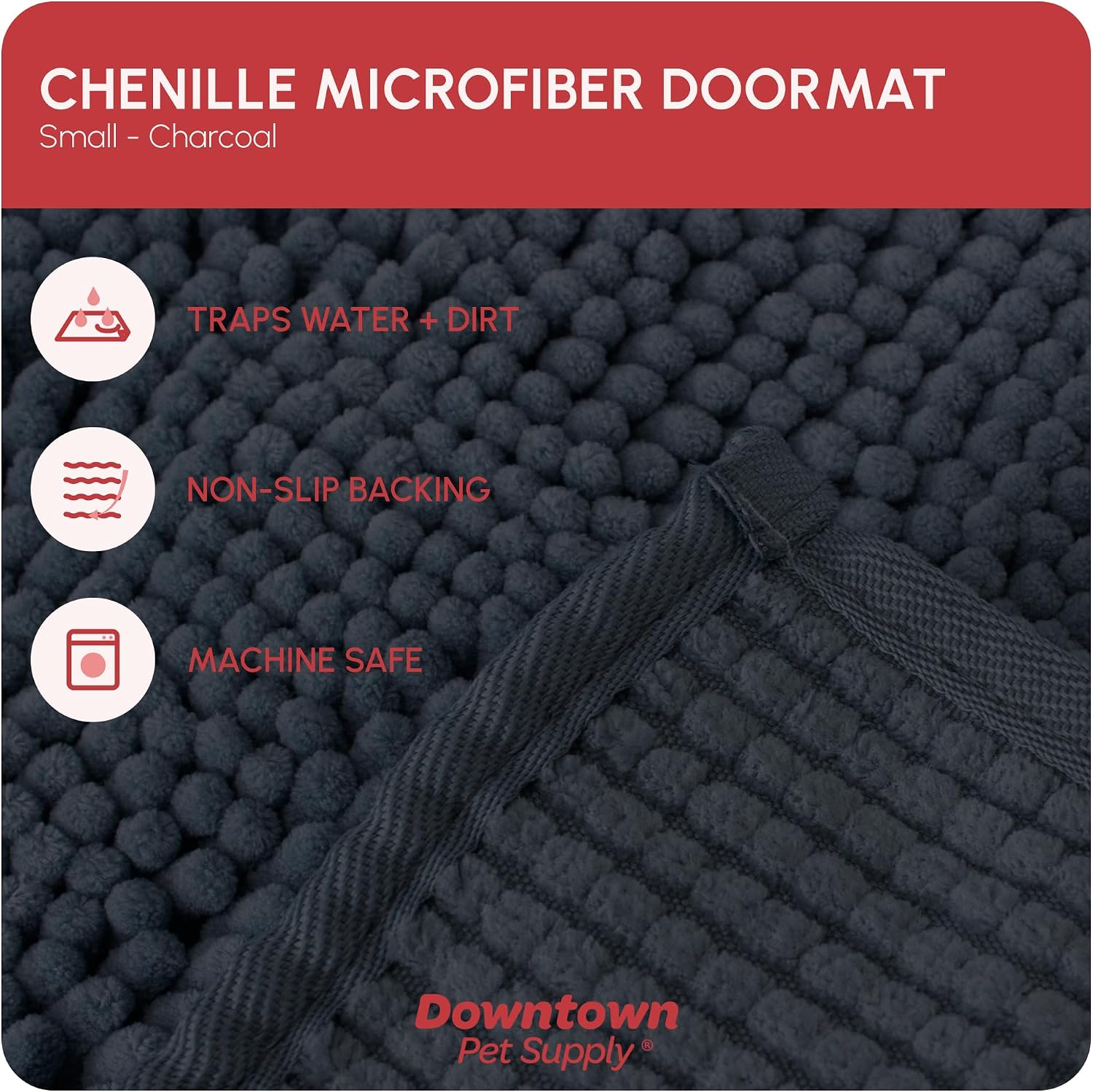 Dog Mud Mat, 31" x 20" Sage – Thick Microfiber Entry Rug for Snow, Mud & Salt – Absorbent, Quick-Dry, Washer-Safe & Non-Slip, Medium