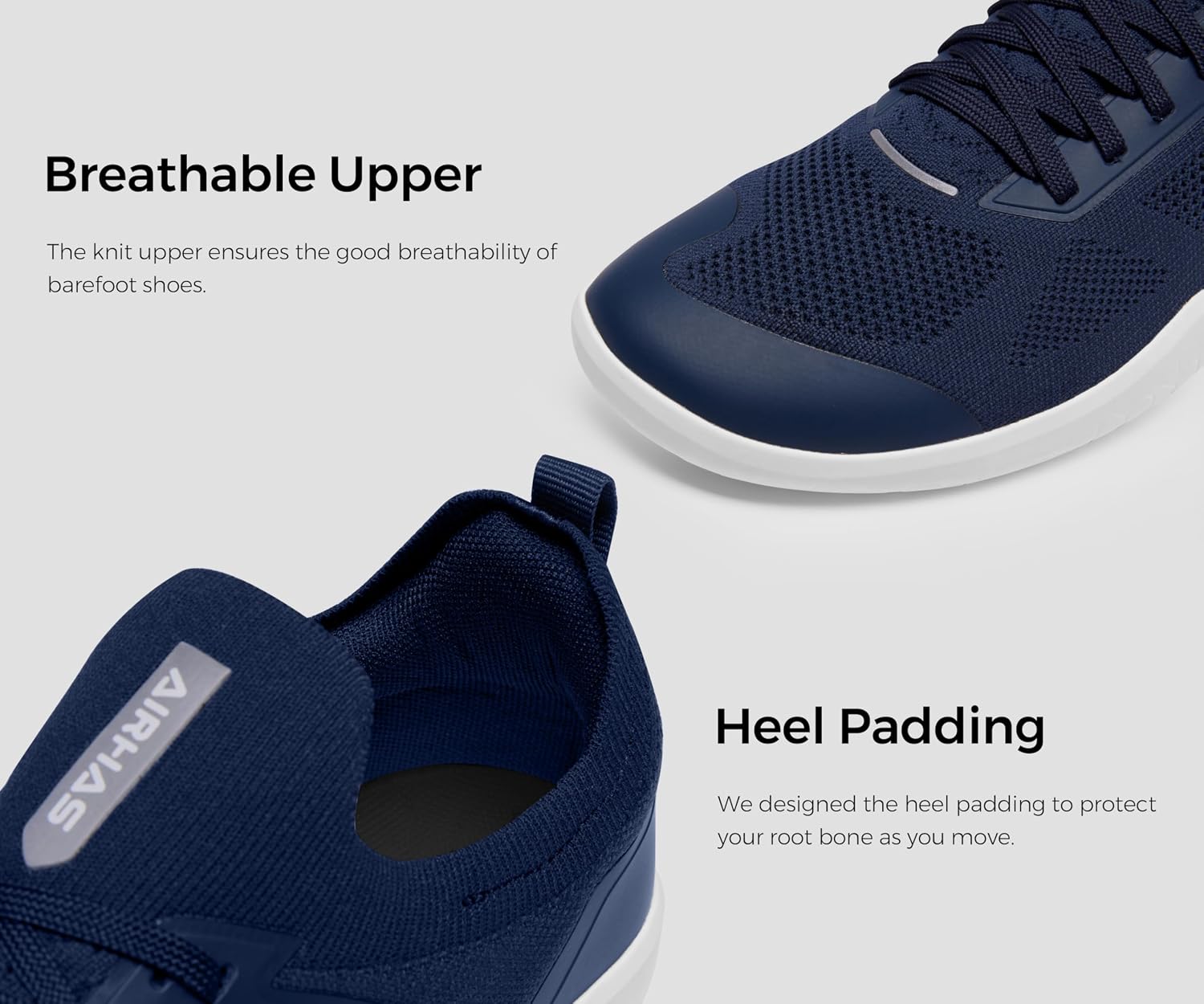 Men's Barefoot Shoes Zero Drop Minimalist Sneakers with Anatomical Toe Box | Breathable, Stretchy, Flat for Gym, Workout, Lifting, Training