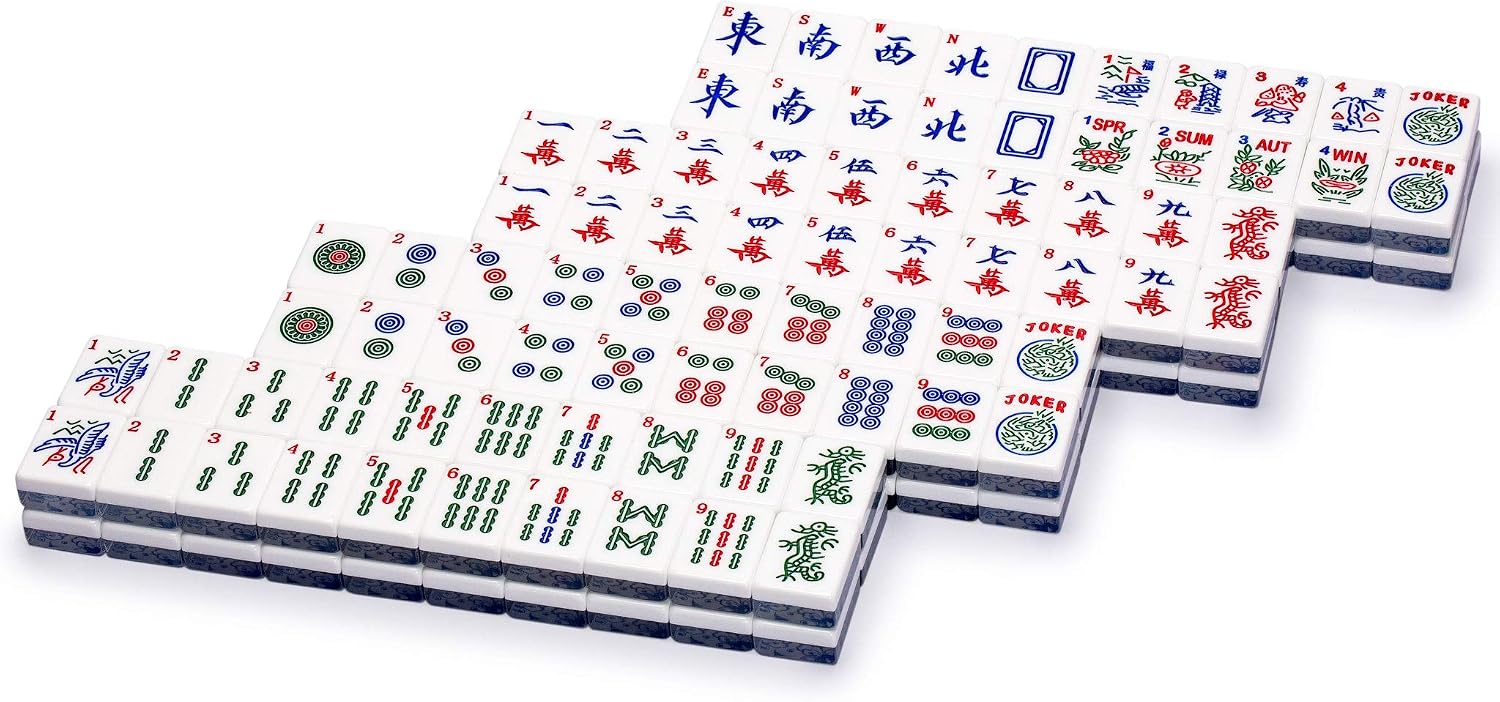 Yellow Mountain Imports Set of 166 American Mahjong Tiles, Koi (Tiles Only Set)