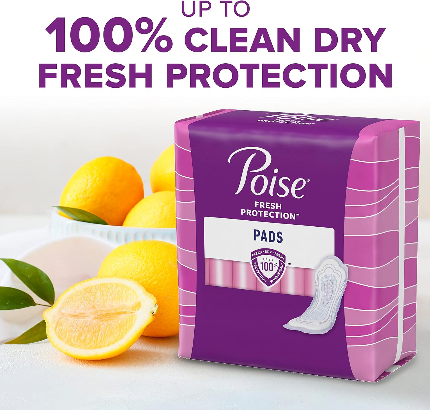 Poise Incontinence & Postpartum Pads for Bladder Leaks, 4 Drop Moderate Absorbency, Regular Length, 20 Count, Packaging May Vary