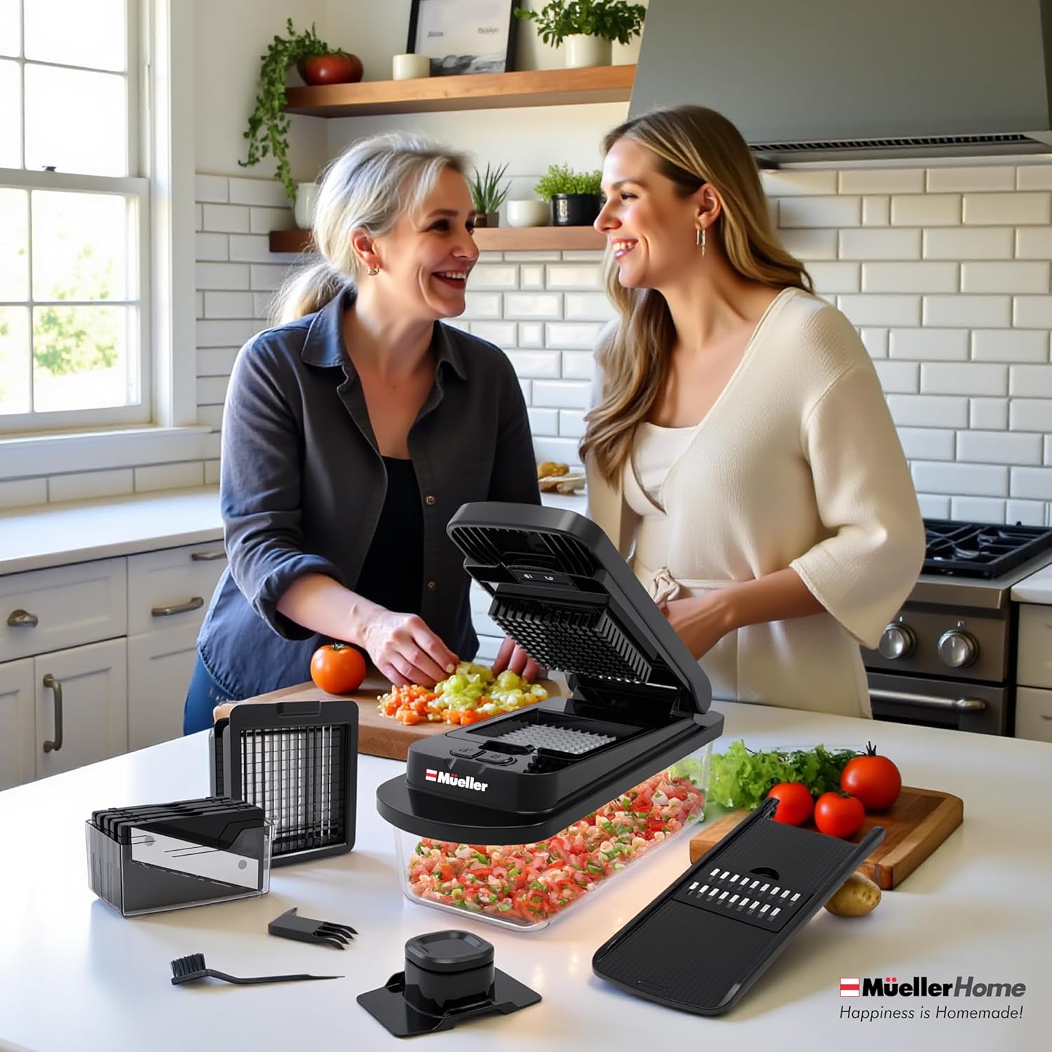Mueller The Real Original Pro Vegetable Chopper & Mandoline Slicer, 10-in-1