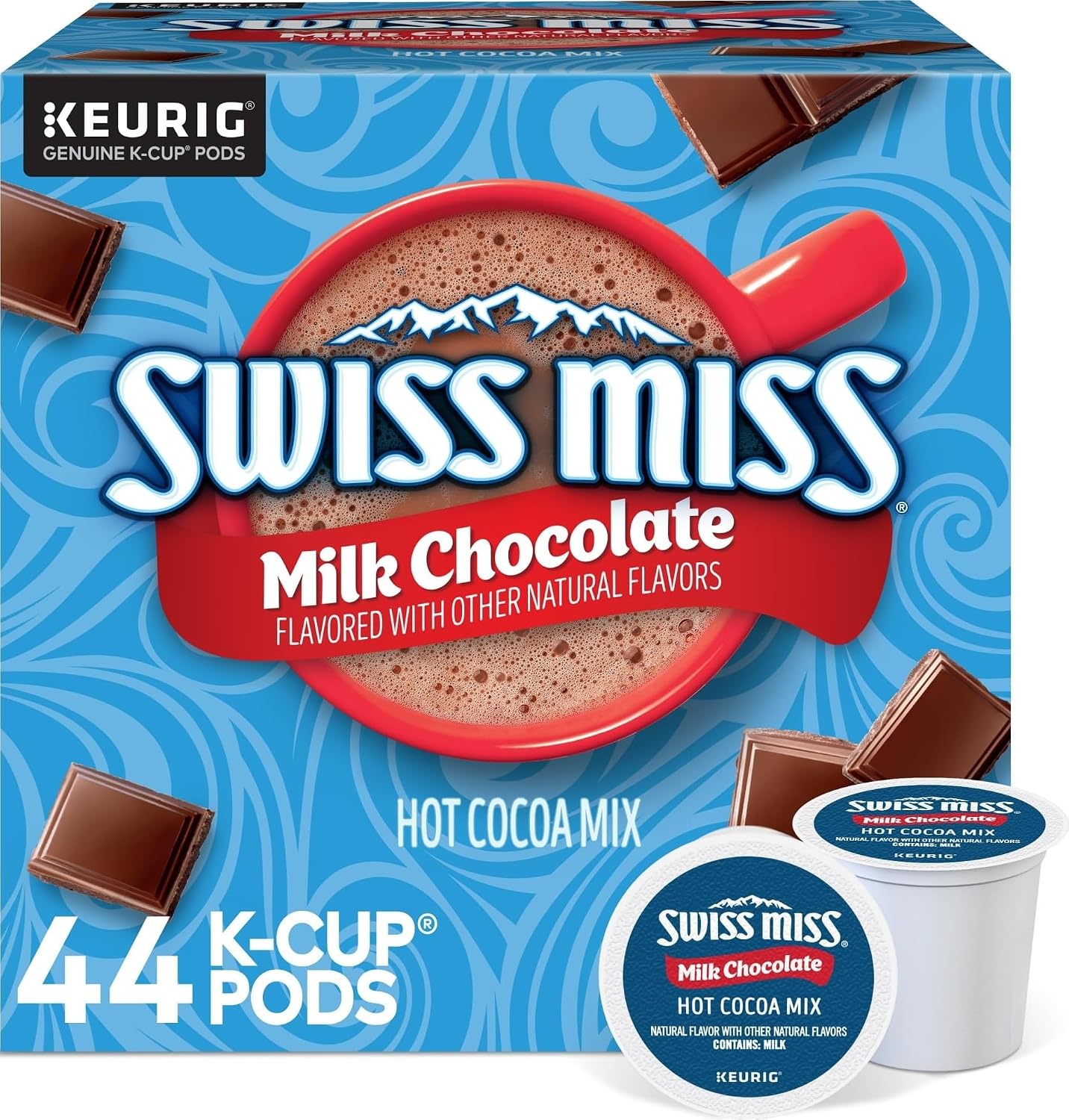 Swiss Miss Milk Chocolate Hot Cocoa Keurig Single-Serve K Cup Pods, 28 Count