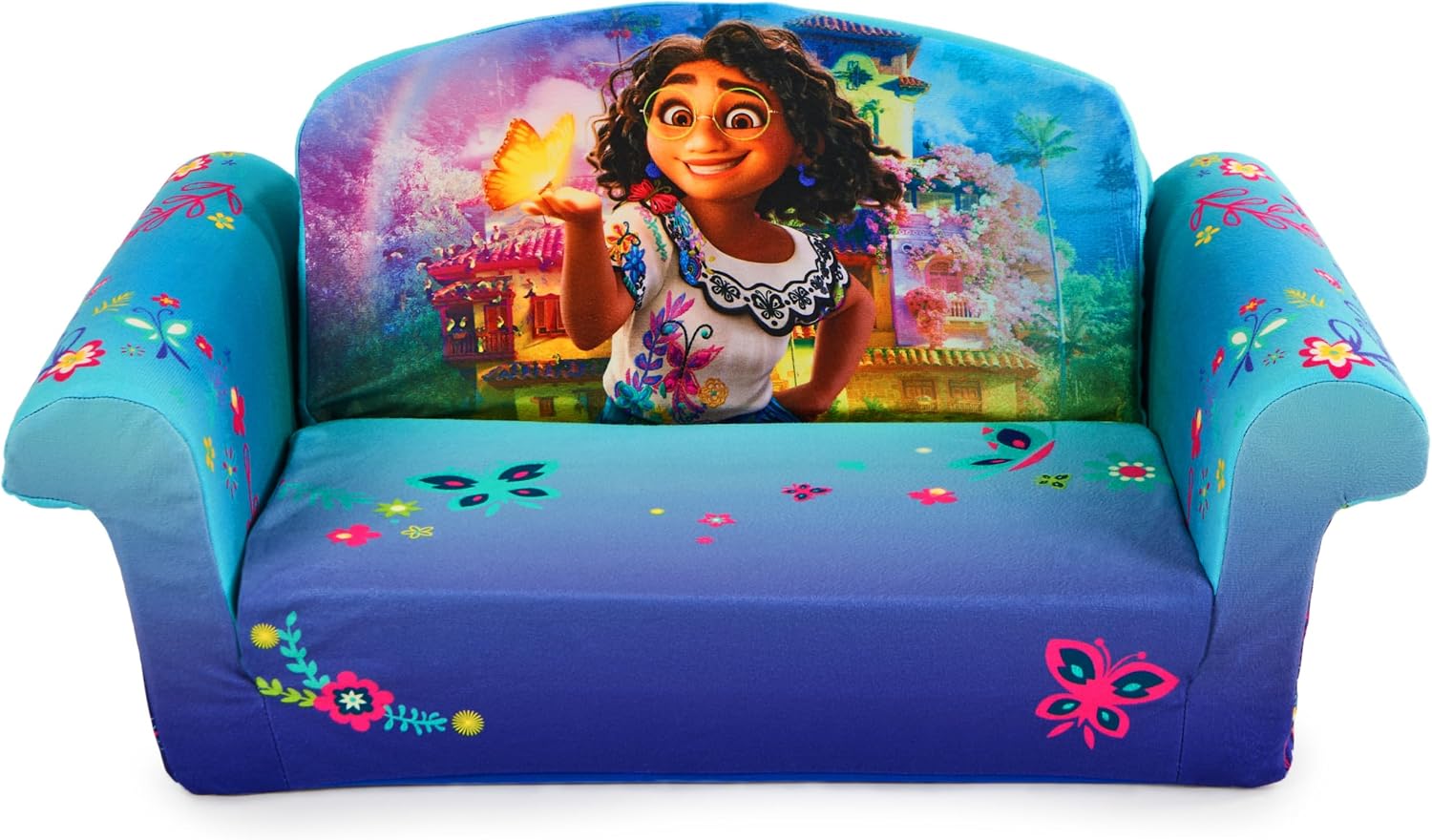 Marshmallow Furniture, Children's 2 in 1 Flip Open Foam Sofa, Minnie Mouse, by Spin Master | Pullout Foam Sleeper for Folding Lounging, Sitting, and Napping for Toddlers & Kids, Bedroom and Playroom Use