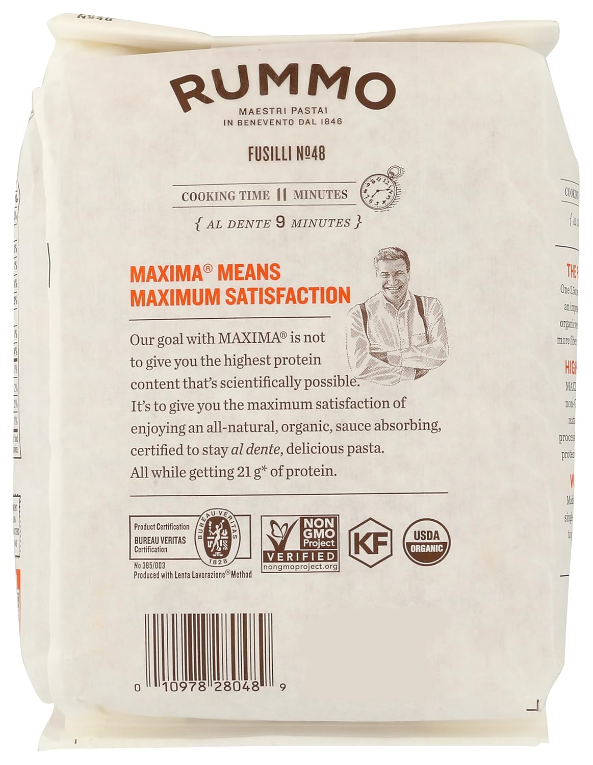 Rummo, Pasta Fusilli Protein Organic, 14.1 Ounce