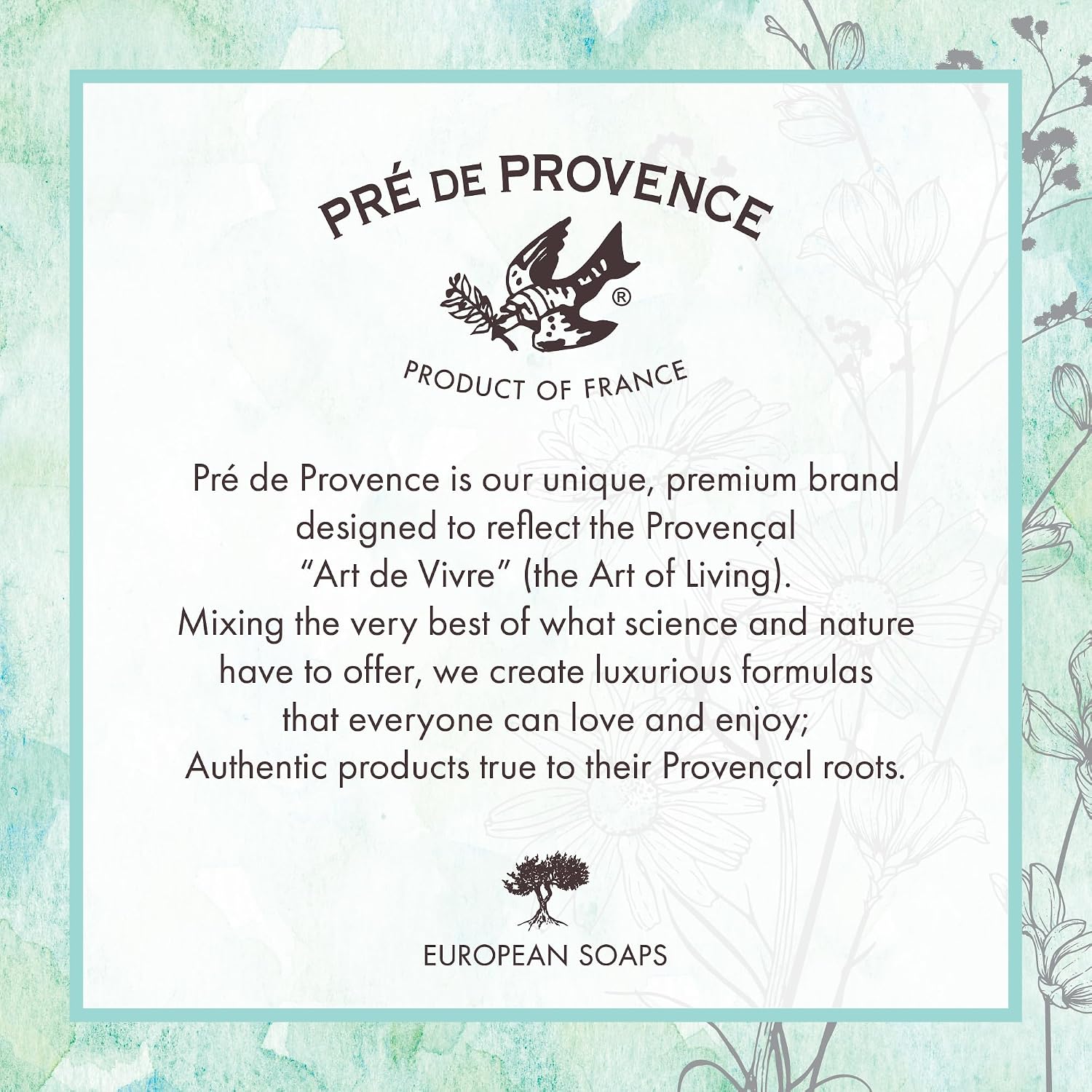 Pre de Provence Artisanal Soap Bar, Natural French Skincare, Enriched with Organic Shea Butter, Quad Milled for Rich, Smooth & Moisturizing Lather, Linden, 5.3 Ounce