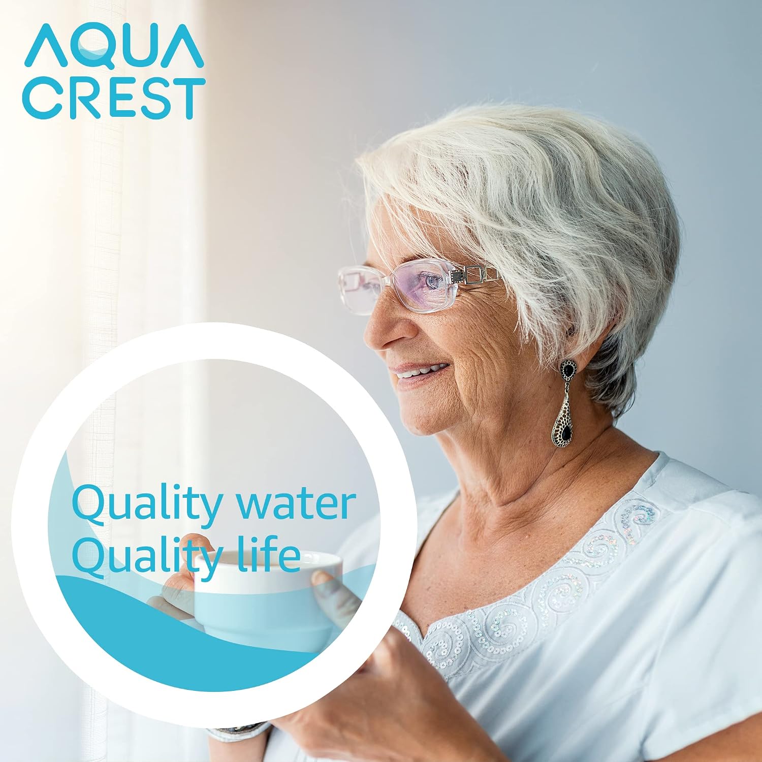 AQUA CREST C04 Water Filter Replacement for Jura® 64553/68789 Filter 6 Pack | Compatible with Jura® Clearyl White Coffee Filter Cartridge, Jura® S9