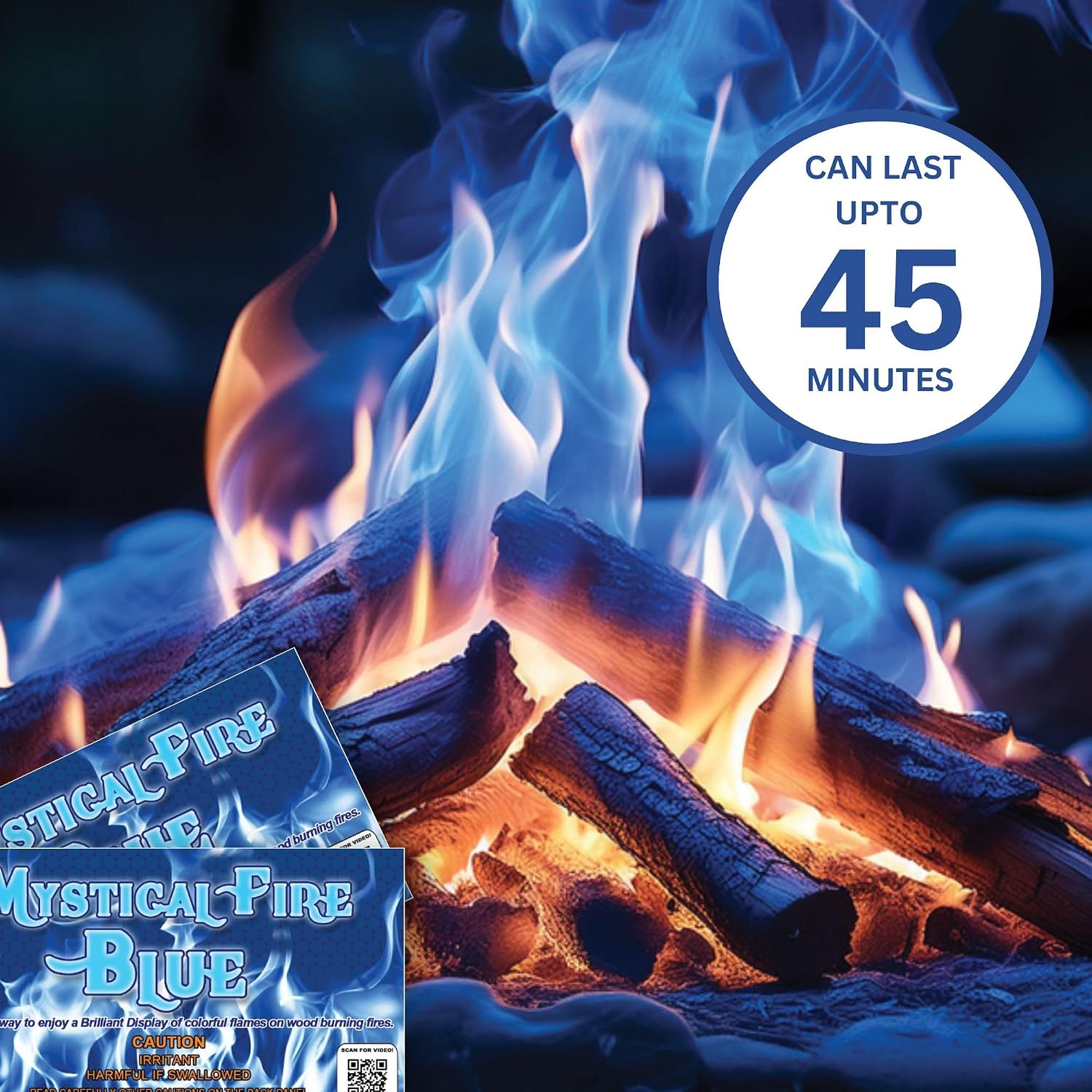 Mystical Fire Blue Fire Color Changing Packets Blue Fire Color Packets 25pk | 25-pack color changing fire packets creates vibrant blue flames in