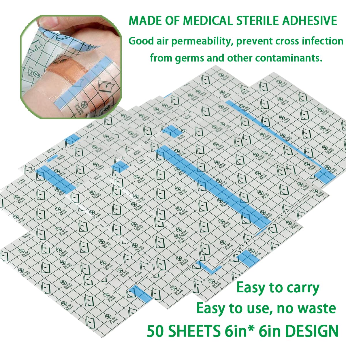 Flatoedu Tattoo Aftercare Bandage Roll 6" x 2 Yard - Waterproof Film