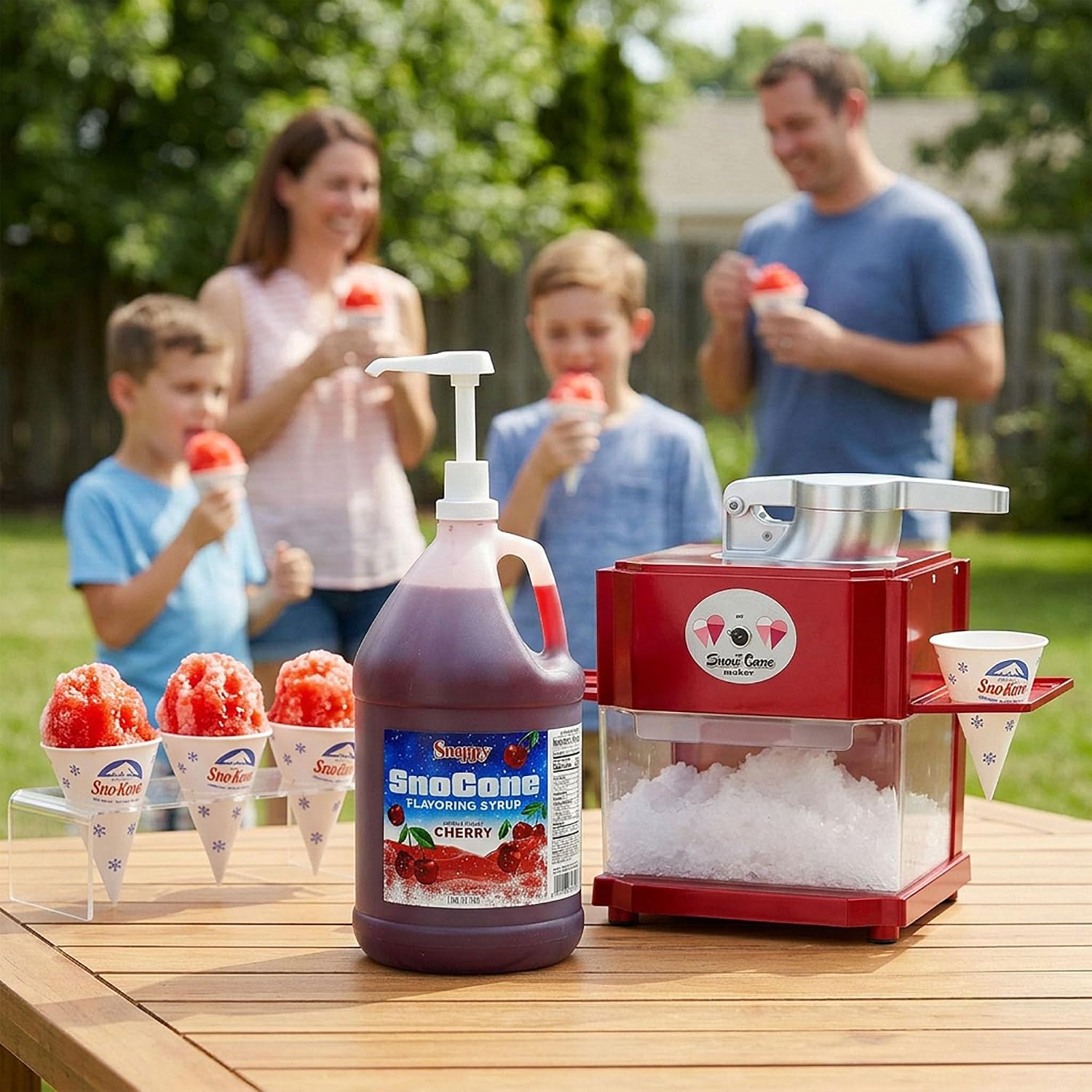 Snappy Blue Raspberry Sno Cone Syrup, 1 Gallon (128 oz), Ready to Use for Snow Cone Machines and Shaved Ice