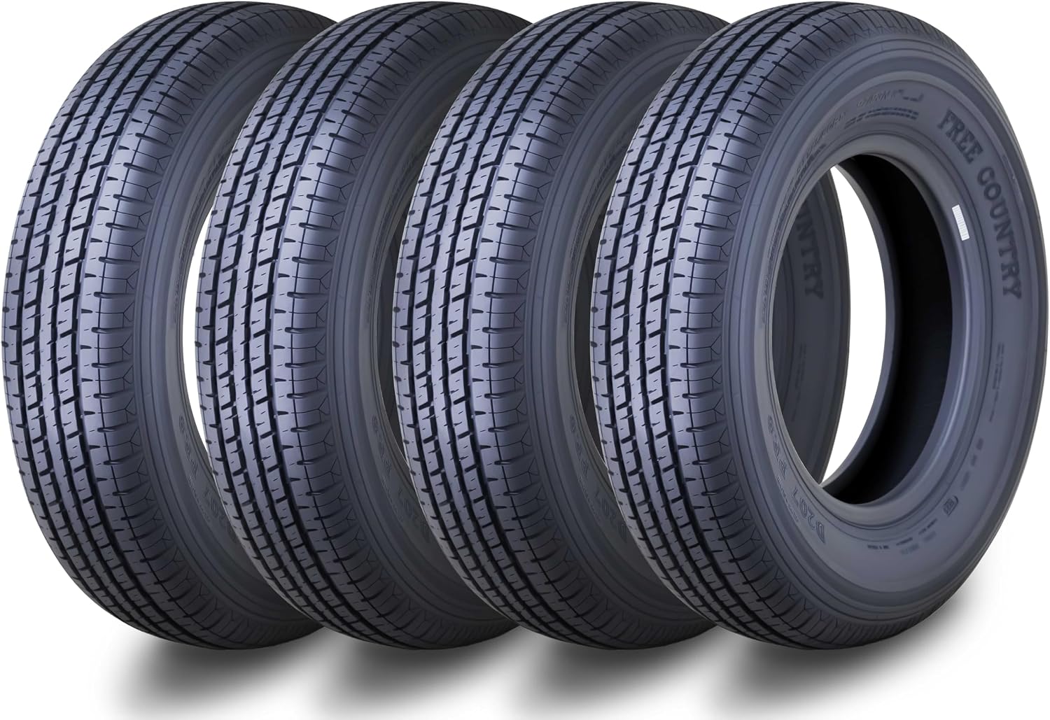 FREE COUNTRY 4 Premium Trailer Tire ST225/75R15 10PR LRE 117N w/Scuff Guard