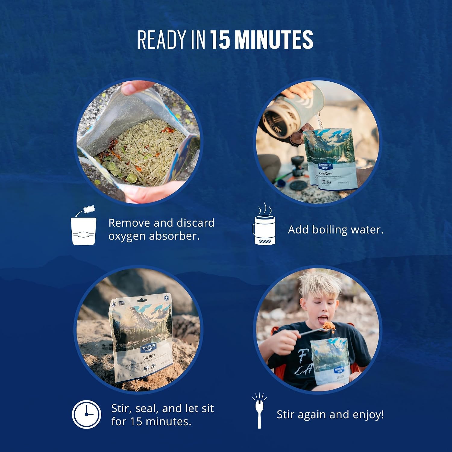 Backpacker's Pantry Lasagna | 1-Pack | 29g Protein | 620 Cal | Vegetarian, Nut Free | Made in the USA | Freeze Dried Meal & Camping Food