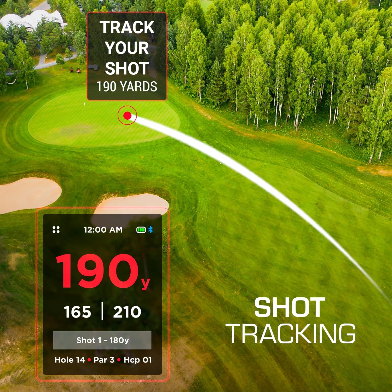 Hand+ Handheld Golf GPS Device, Shot Tracker, Record Shots, Club, GIR, Fairways, Putts, Golf Distance Range Finder, Touch Screen, 42, 000+ Courses