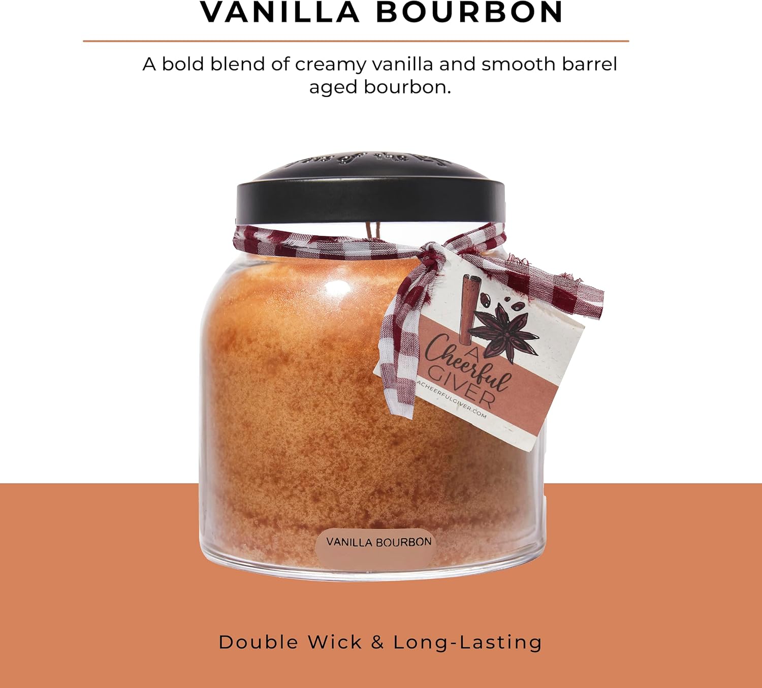 A Cheerful Giver - Juicy Apple - 34oz Papa Scented Candle Jar with Lid - Keepers of the Light - 155 Hours of Burn Time, Gift for Women, Red | Long Lasting Aromatherapy Candle with up to 155 Hours of Burn Time - Gift Ready (34oz)