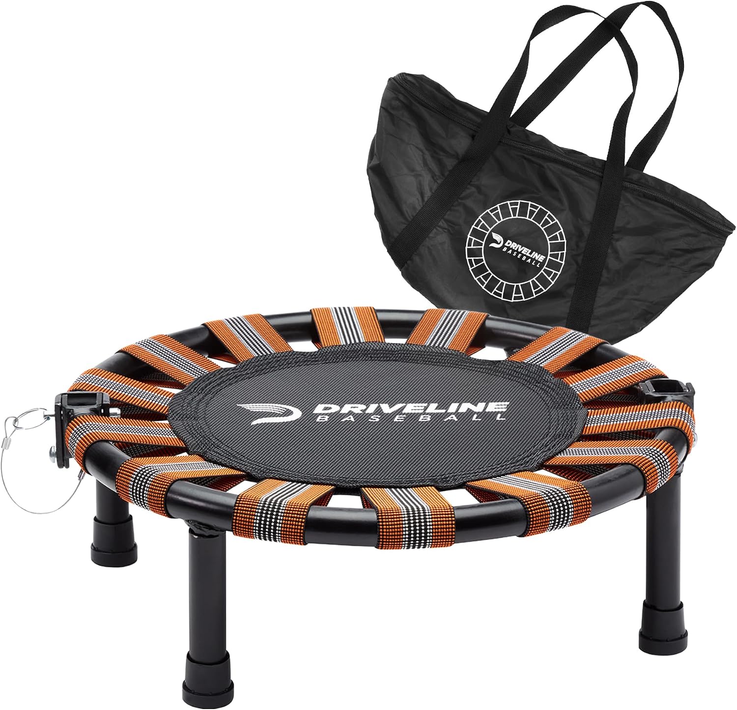 Driveline Baseball Shoulder Recovery Mini Trampoline (18-Inch) Portable with Carrying Case