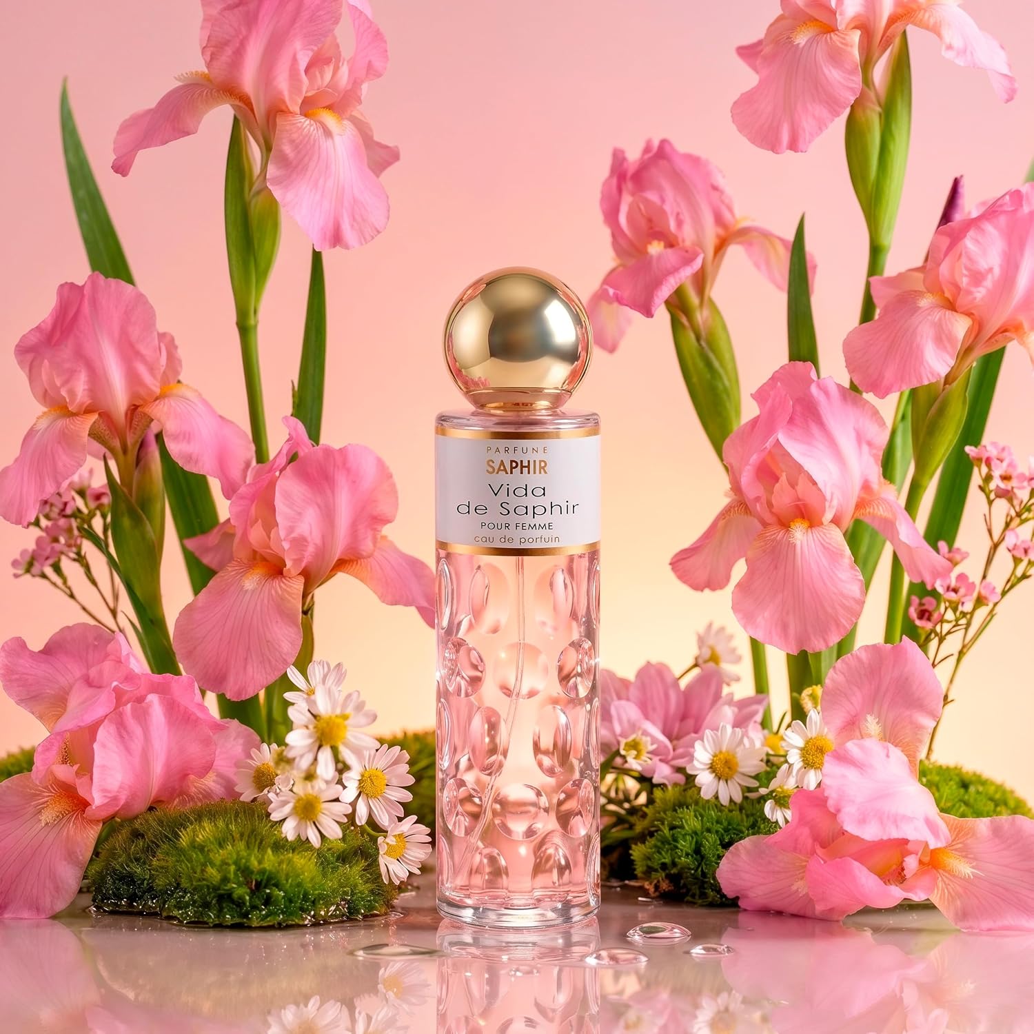 PARFUMS SAPHIR Vida Eau de Parfum, Spray Vanilla Perfume for Women 200ml | Sweet Floral Gourmand, Blackcurrant Pear Jasmine Praline & Vanilla