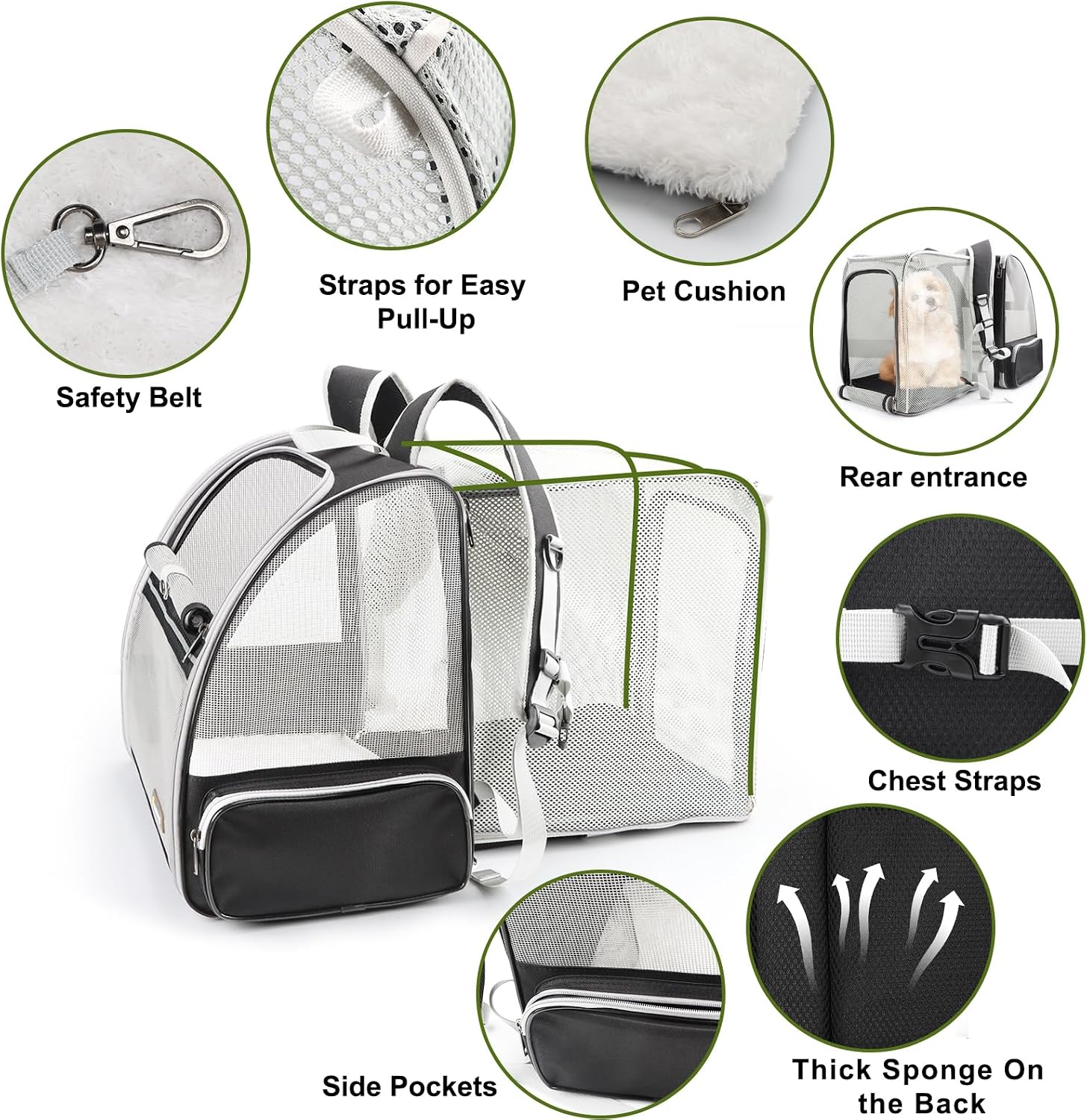 Texsens Innovative Traveler Bubble Backpack Pet Carriers for Cats and Dogs
