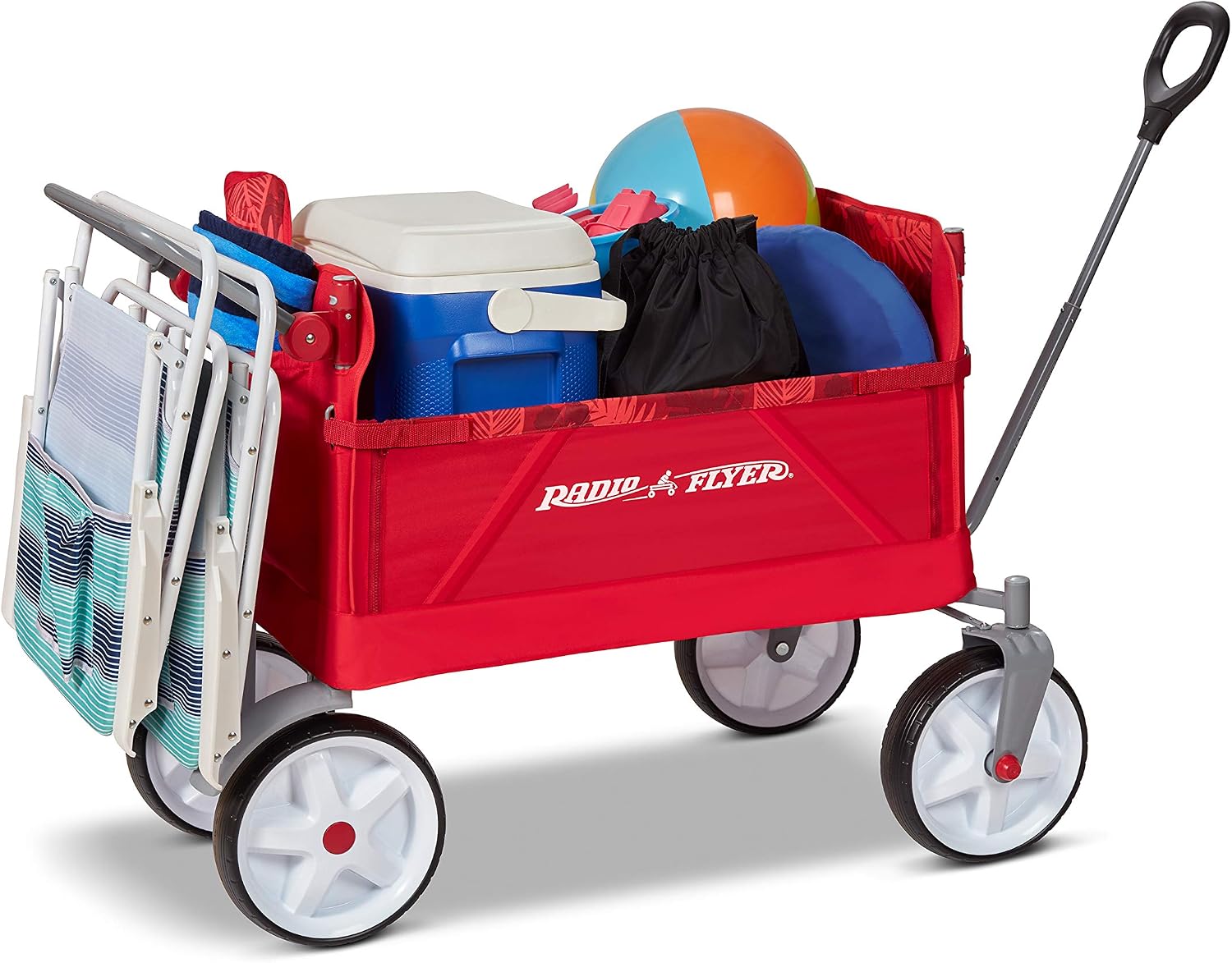 Radio Flyer Beach & Boardwalk 3-in-1 EZ Fold Wagon, for Kids 1.5+, UV Shade