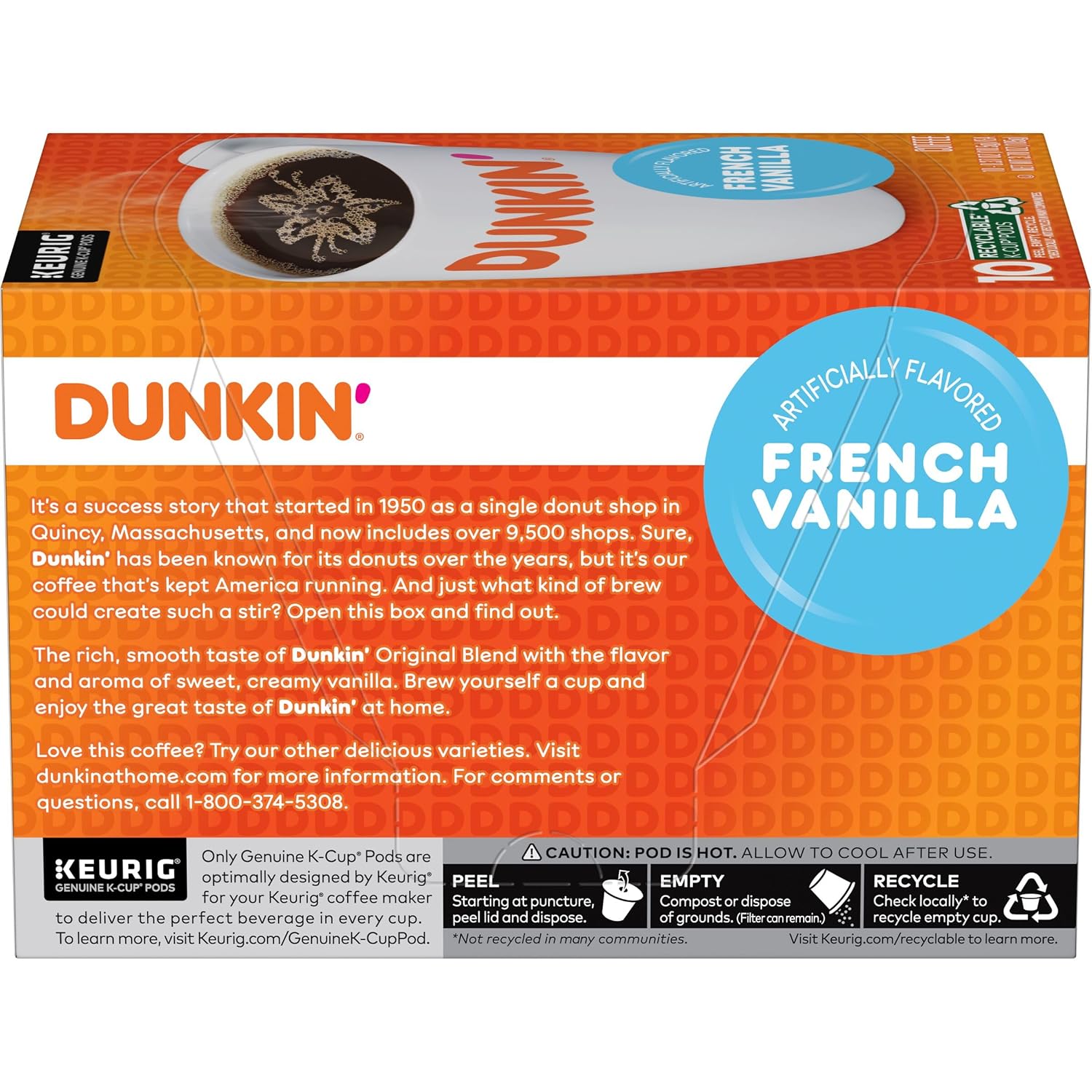 Dunkin Donuts Original Flavor Coffee K-Cups For Keurig K Cup Brewers (16 Count)