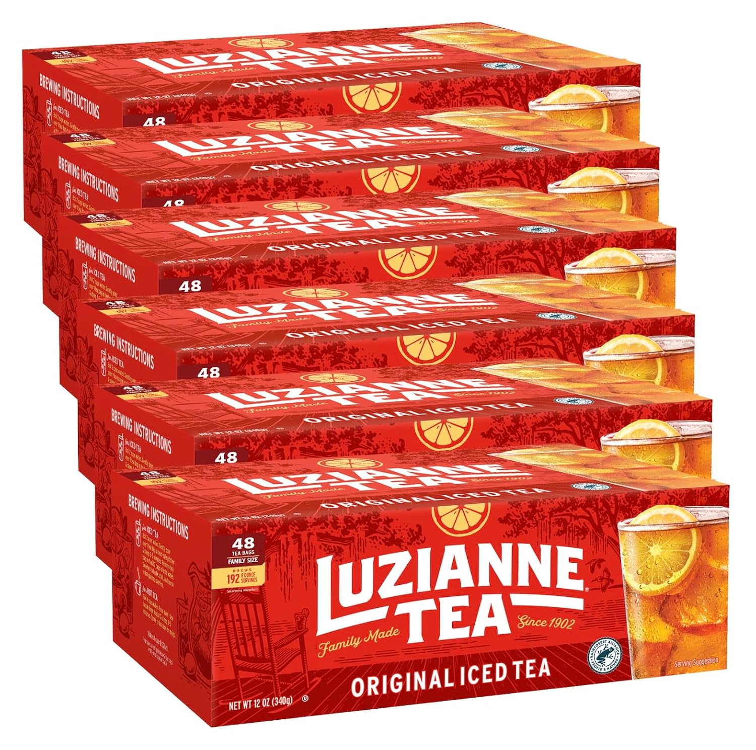 Luzianne Green Tea Bags, Family Size, 24ct Box (Pack of 1)