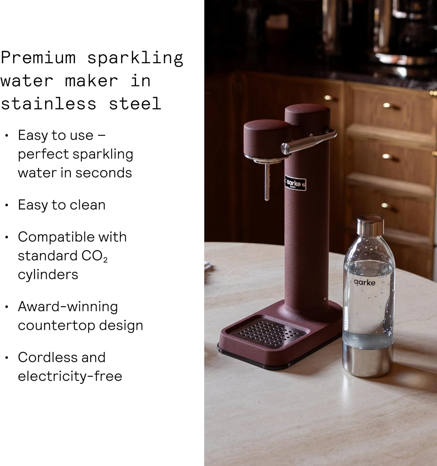 Aarke Carbonator 3 - Premium Sparkling Water Maker, Matte Black