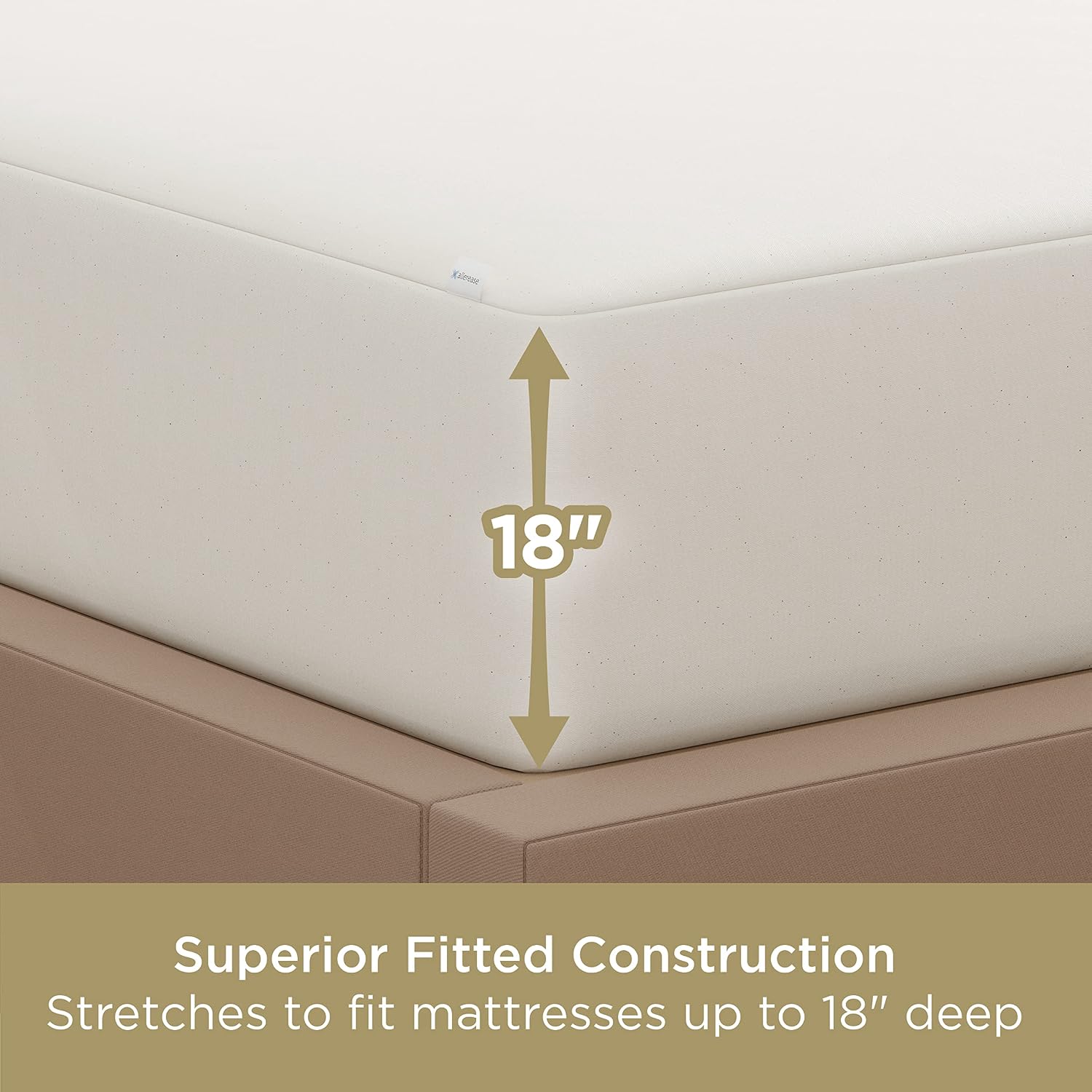 AllerEase Organically Grown Cotton Waterproof Mattress Pad Full