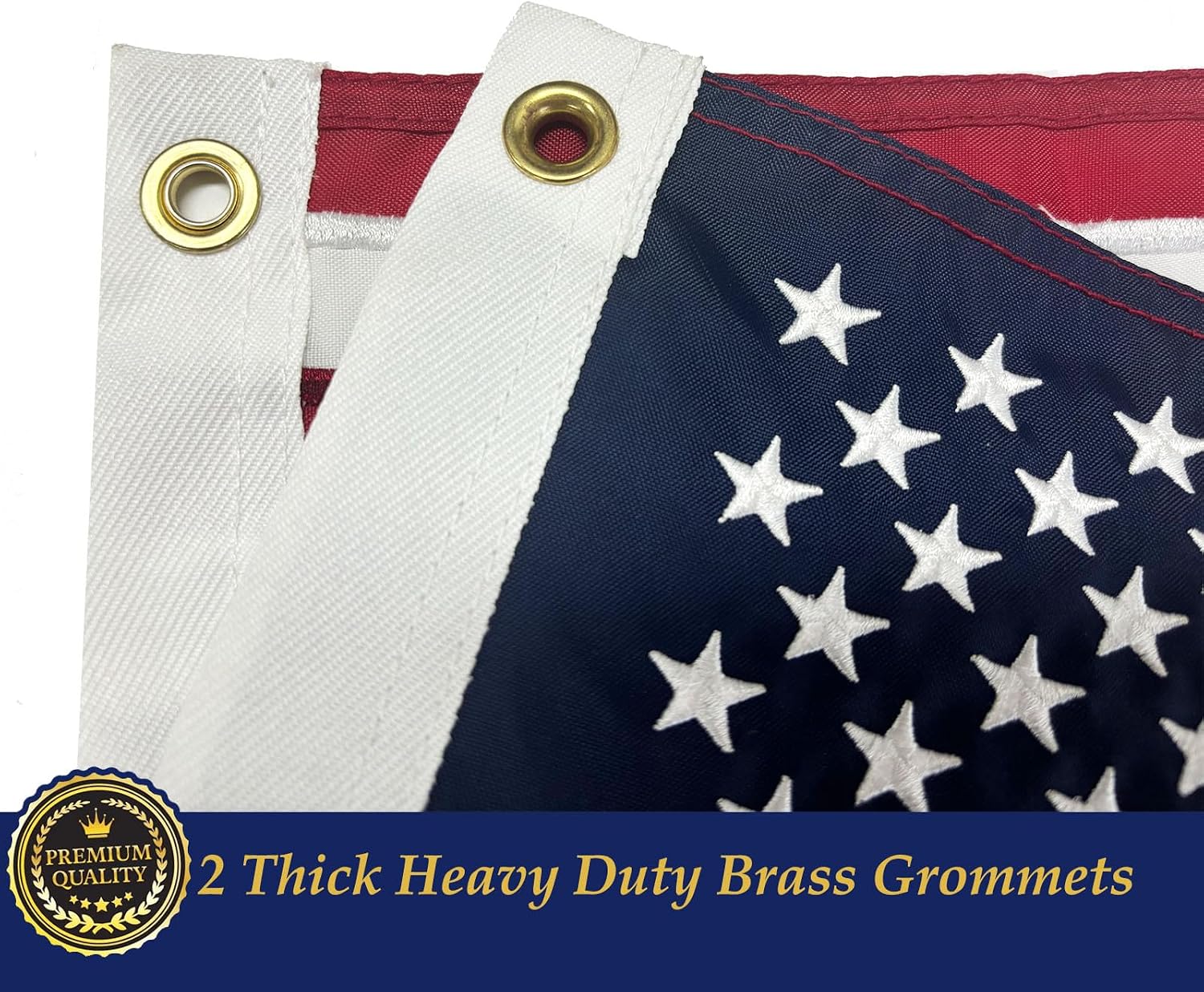 TOPFLAGS American Flag 4x6 Heavy Duty Outdoor US Flags for Outside Embroidered Stars USA Banner Sewn Stripes with Brass Grommets Vibrant Color