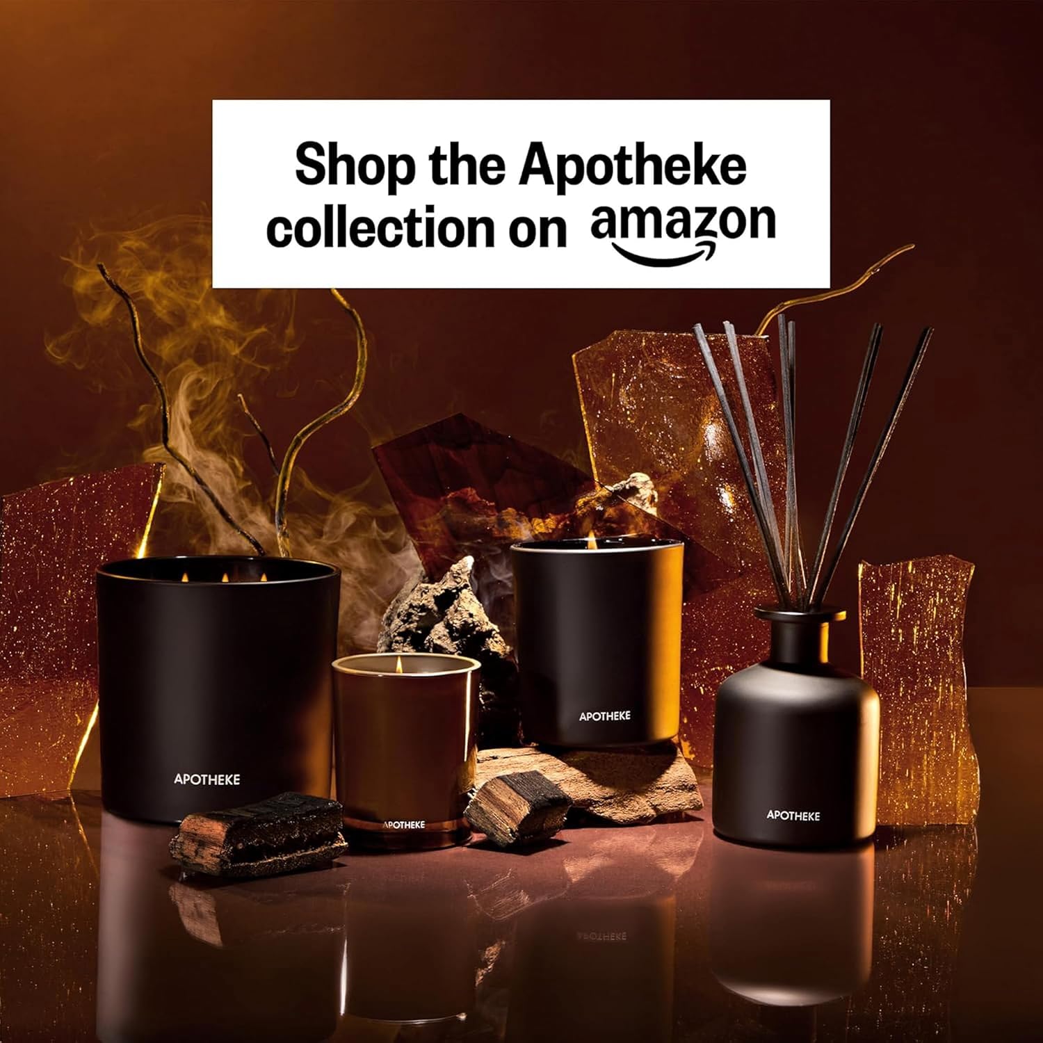 Apotheke Signature Scented Candles for Home, Canvas - 10.5 Oz | Long-Lasting Non-Toxic Soy Wax Jar Candle with Essential Oils, Large - Luxury Gift for Women & Men