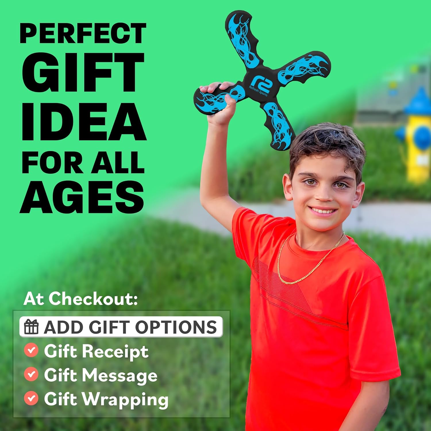 Boomerang for Kids - Fun & Easy To Use - Toys for Ages 8-13 - Birthday Gifts for Kids 5 6 7 8 9 10 Year Old Boy Gift - Best Outdoor Summer Gifts For