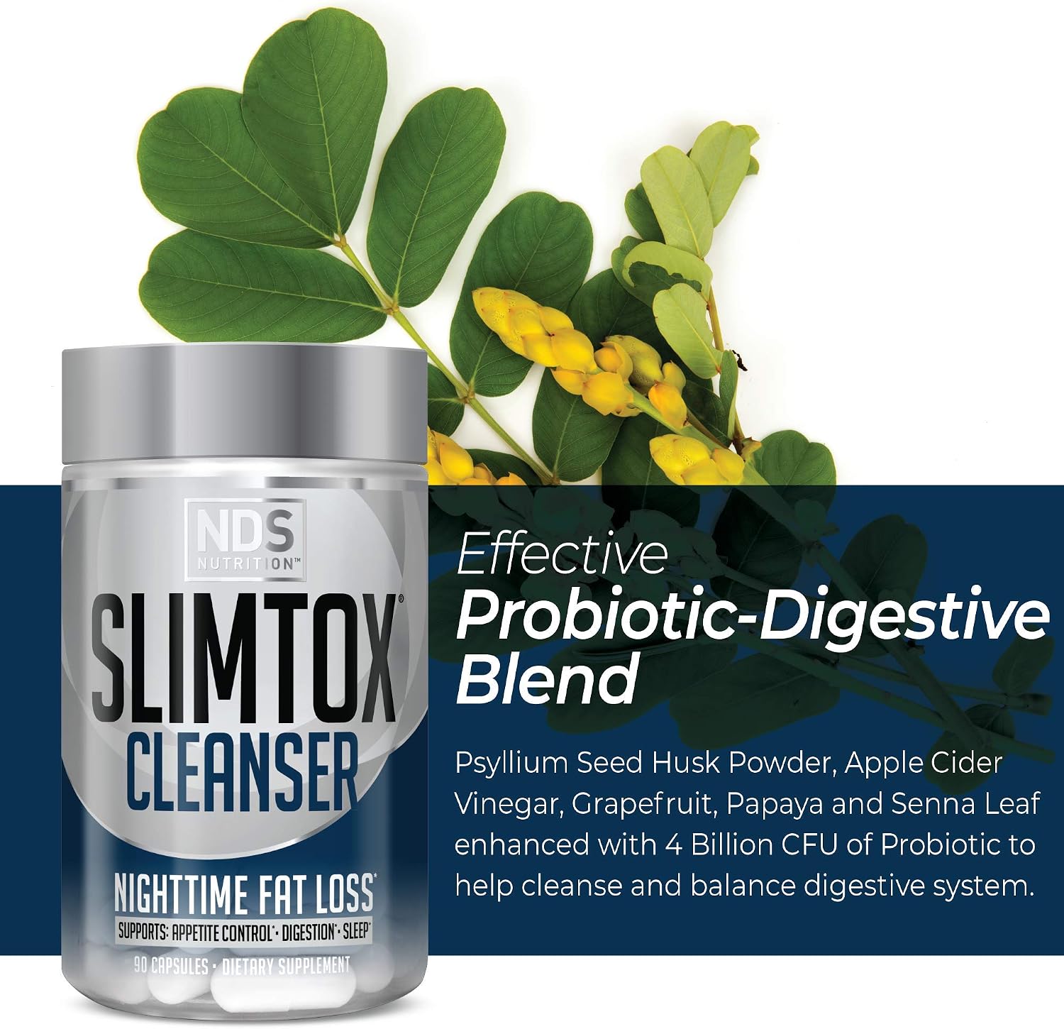 Slim-Tox NDS Nutrition Cleanser Nighttime Fat Loss Support - 90 Capsules
