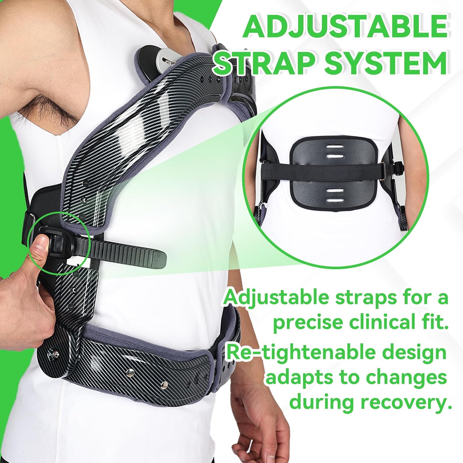 Hyperextension Back Brace, Spinal Lumbar Fracture Thoracic Medical Orthotics Spine Fixation Lumbar Thoracolumbar Brace(M)