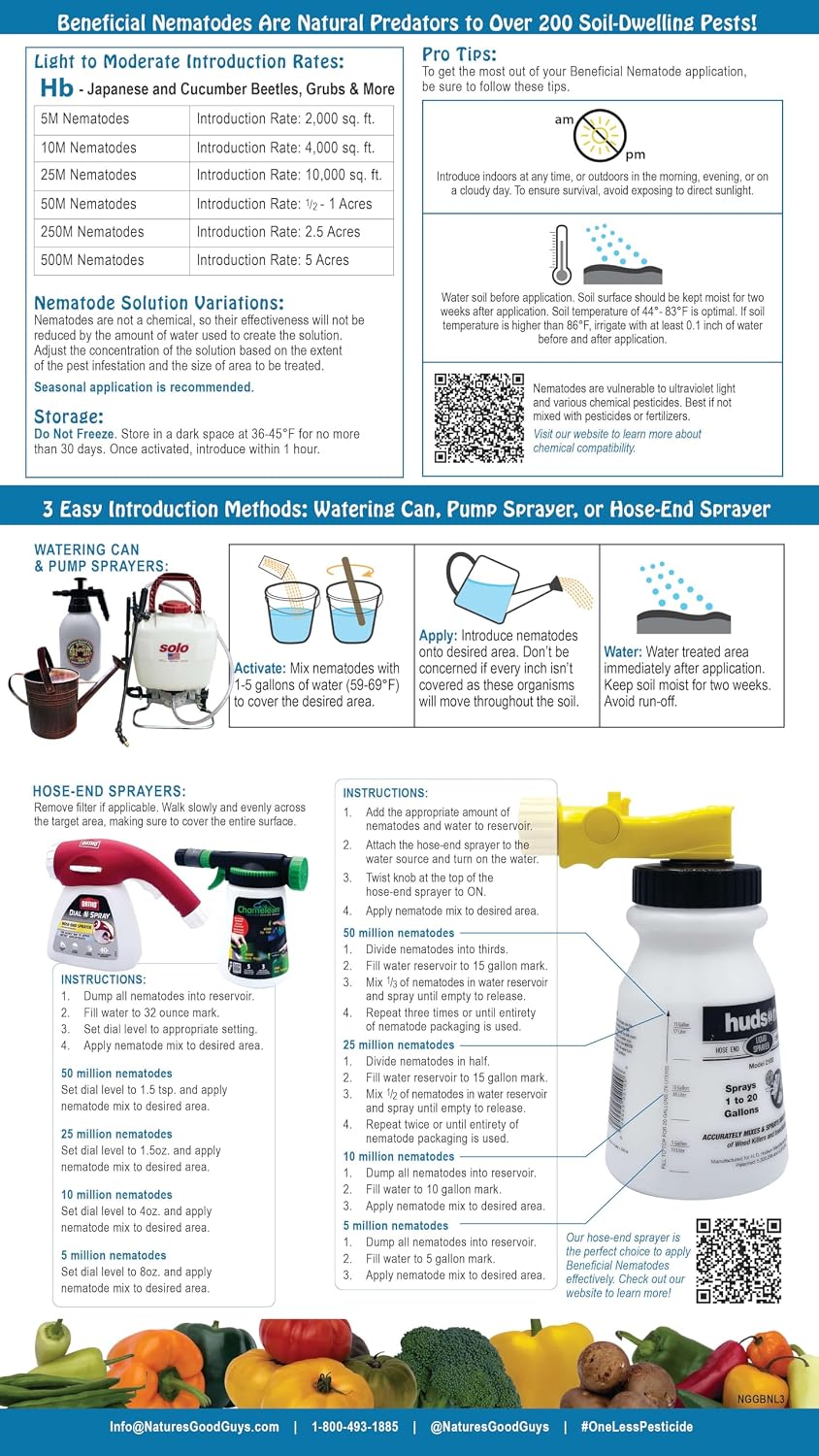 25 Million Live Beneficial Nematodes Hb - Soil Pest Exterminator