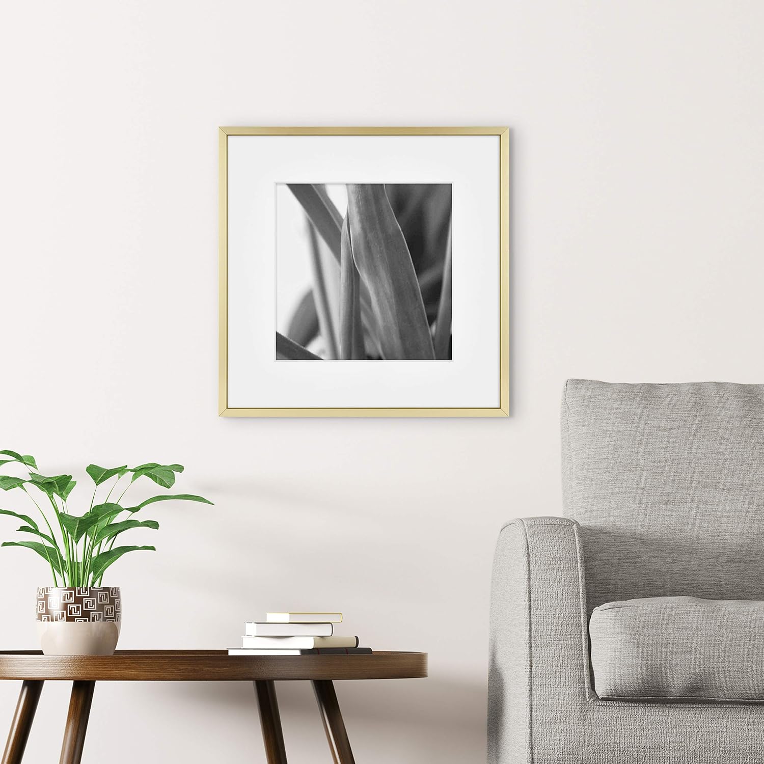 MCS Master & Co. Foundry Metal Picture Frame, 12x12 Matted to 8x8